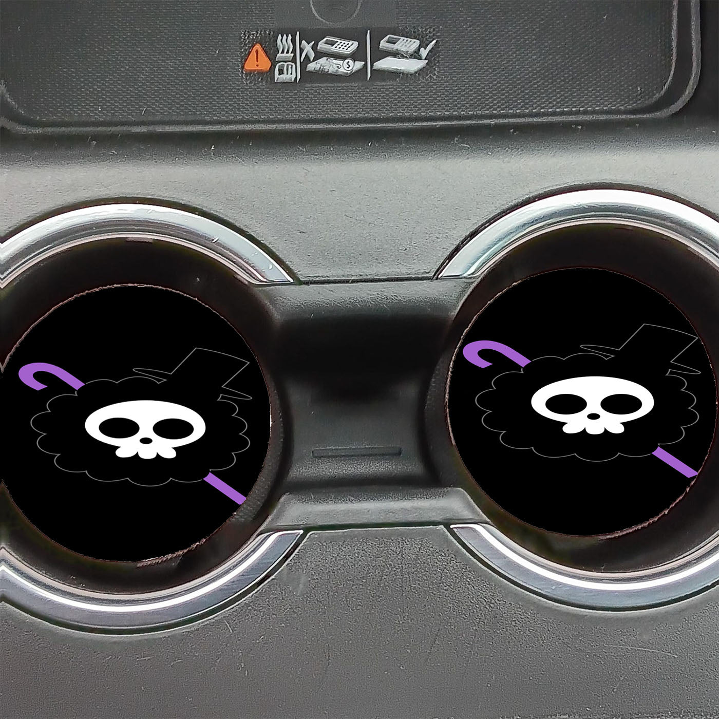 Brook Skull Onepiece Blackflag Car Coasters