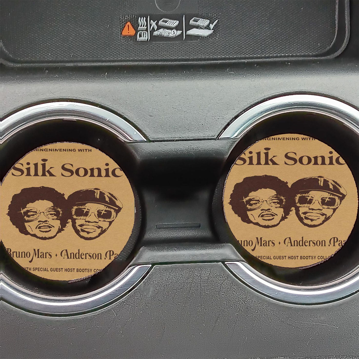 Bruno Mars X Anderson Paak Silk Sonic Car Coasters