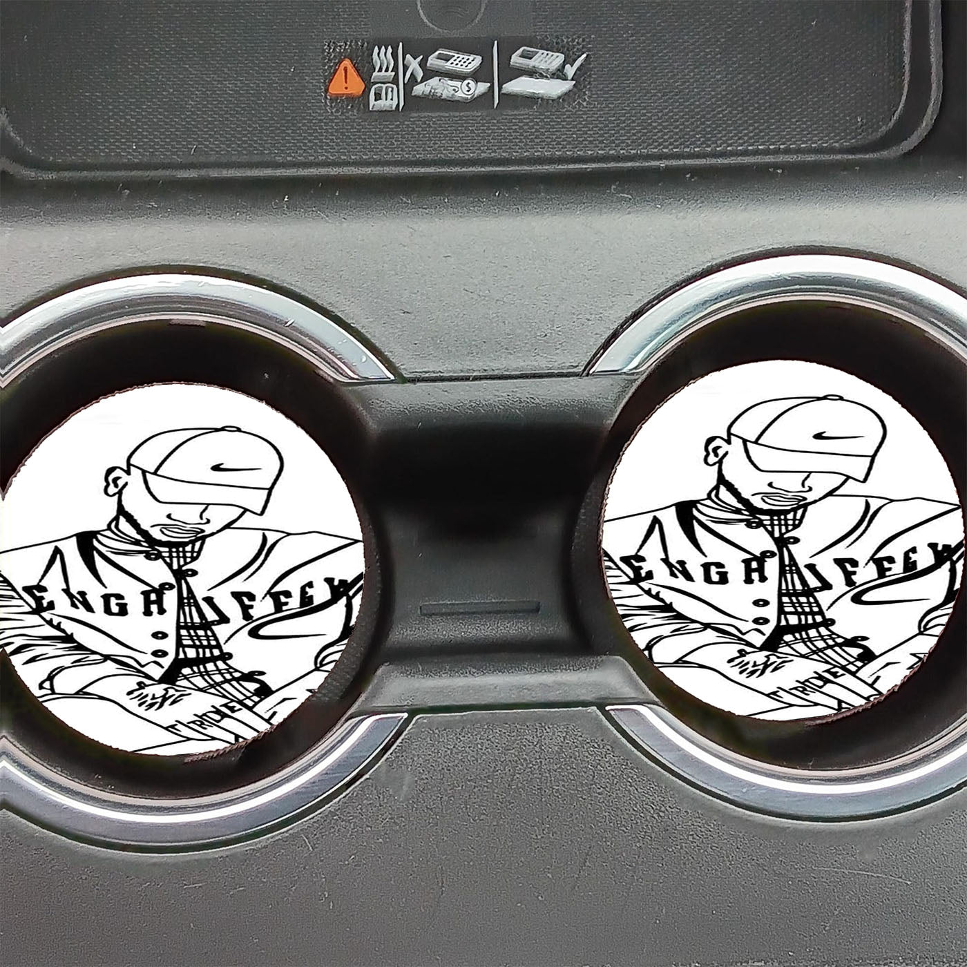 Bryson Tiller Drawing Tile Fan Art  Car Coasters