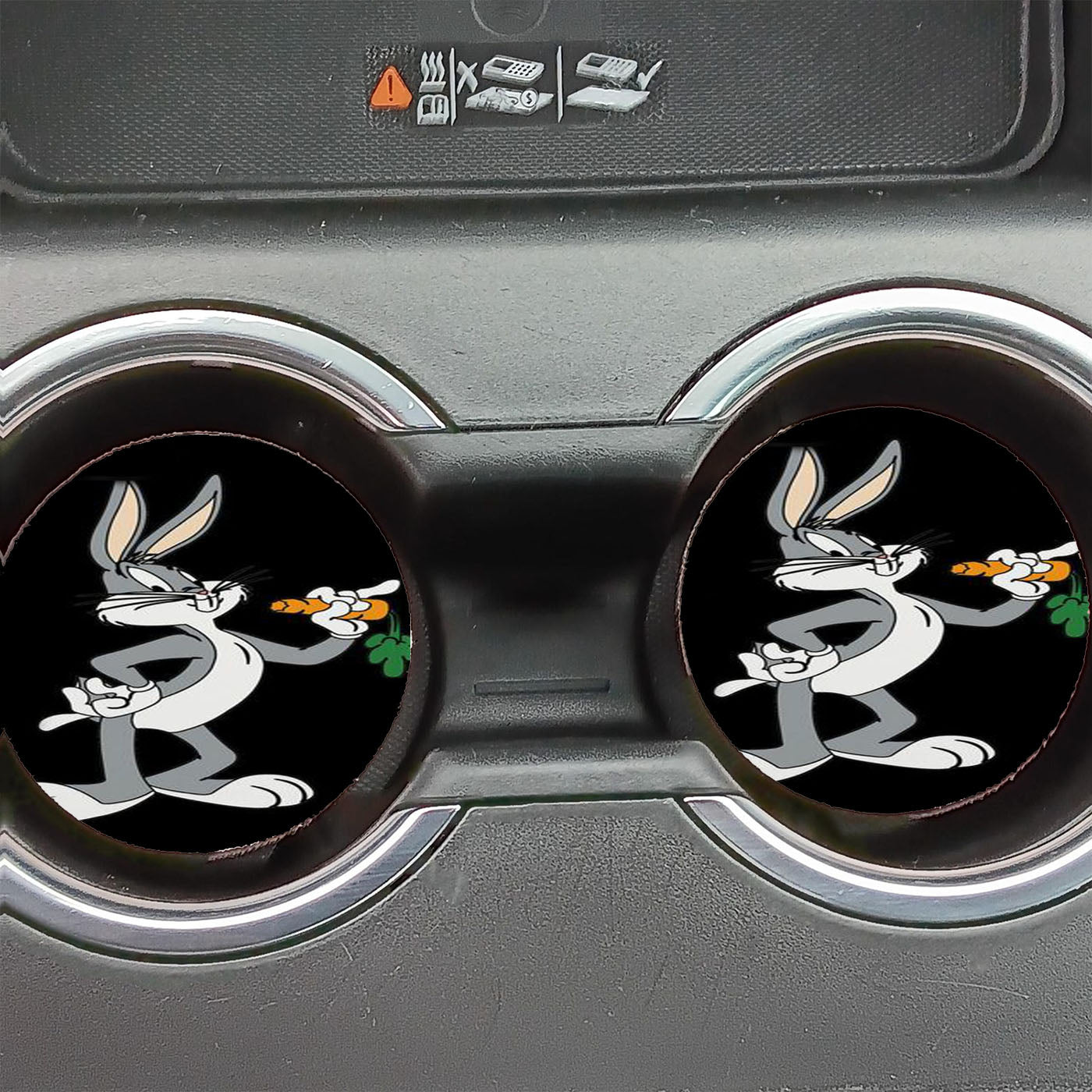 Bugs Bunny Looney Tunes Cartoon Funny Car Coasters