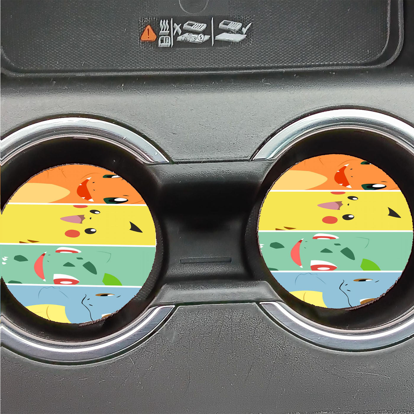 Bulbasaur Squirtle Charmander Pikachu Car Coasters