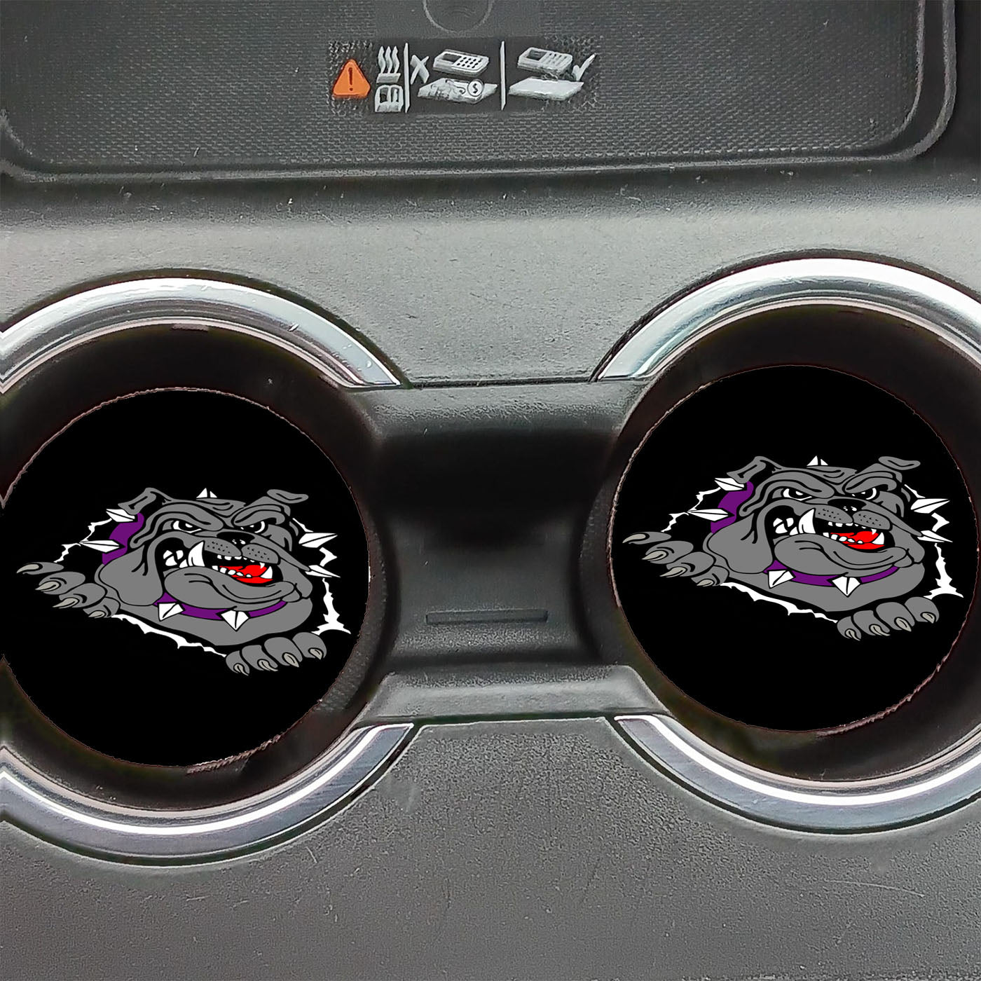 Bulldog Clipart Angry Car Coasters