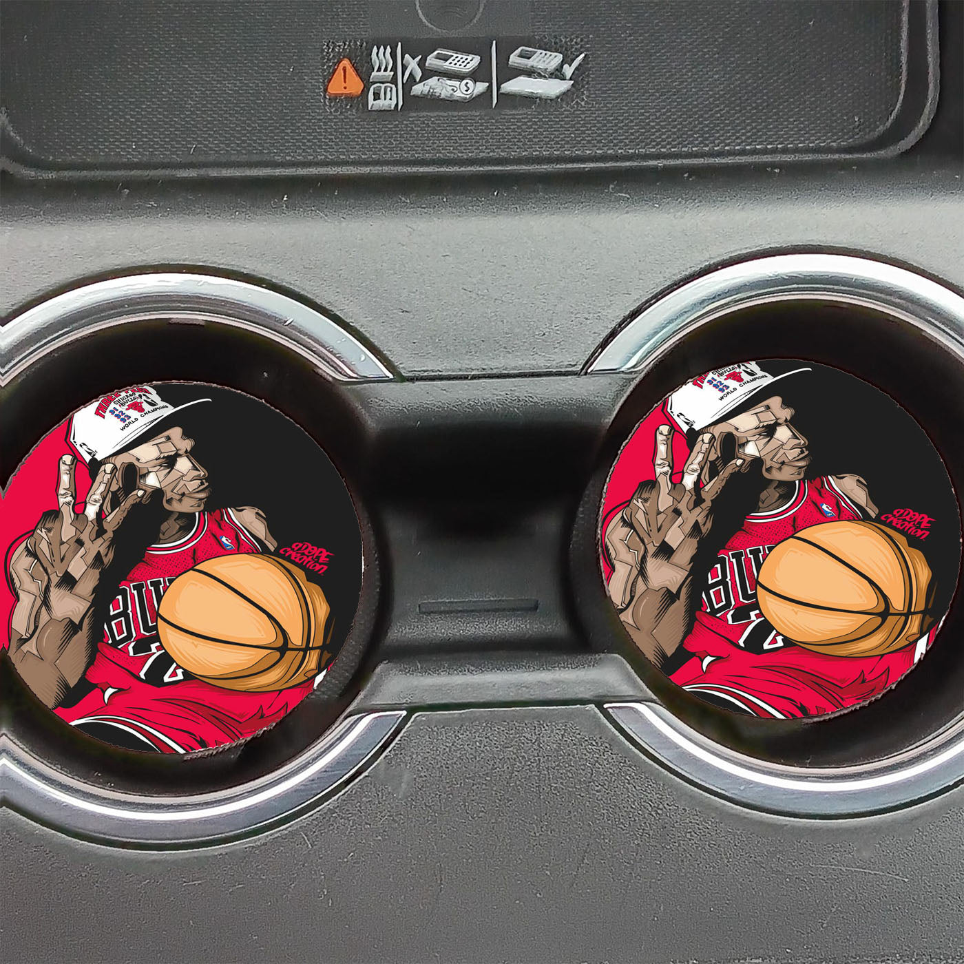 Buls Art Skin Mural  Car Coasters