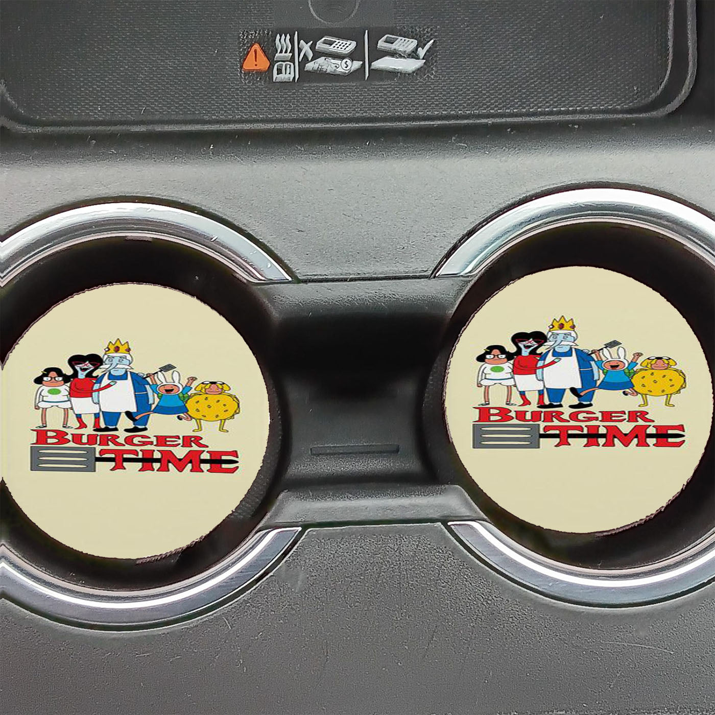 Burger Time Adventure Time Car Coasters
