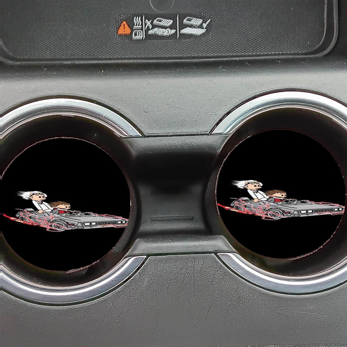 Calvin And Hobbes Back To The Future Car Coasters