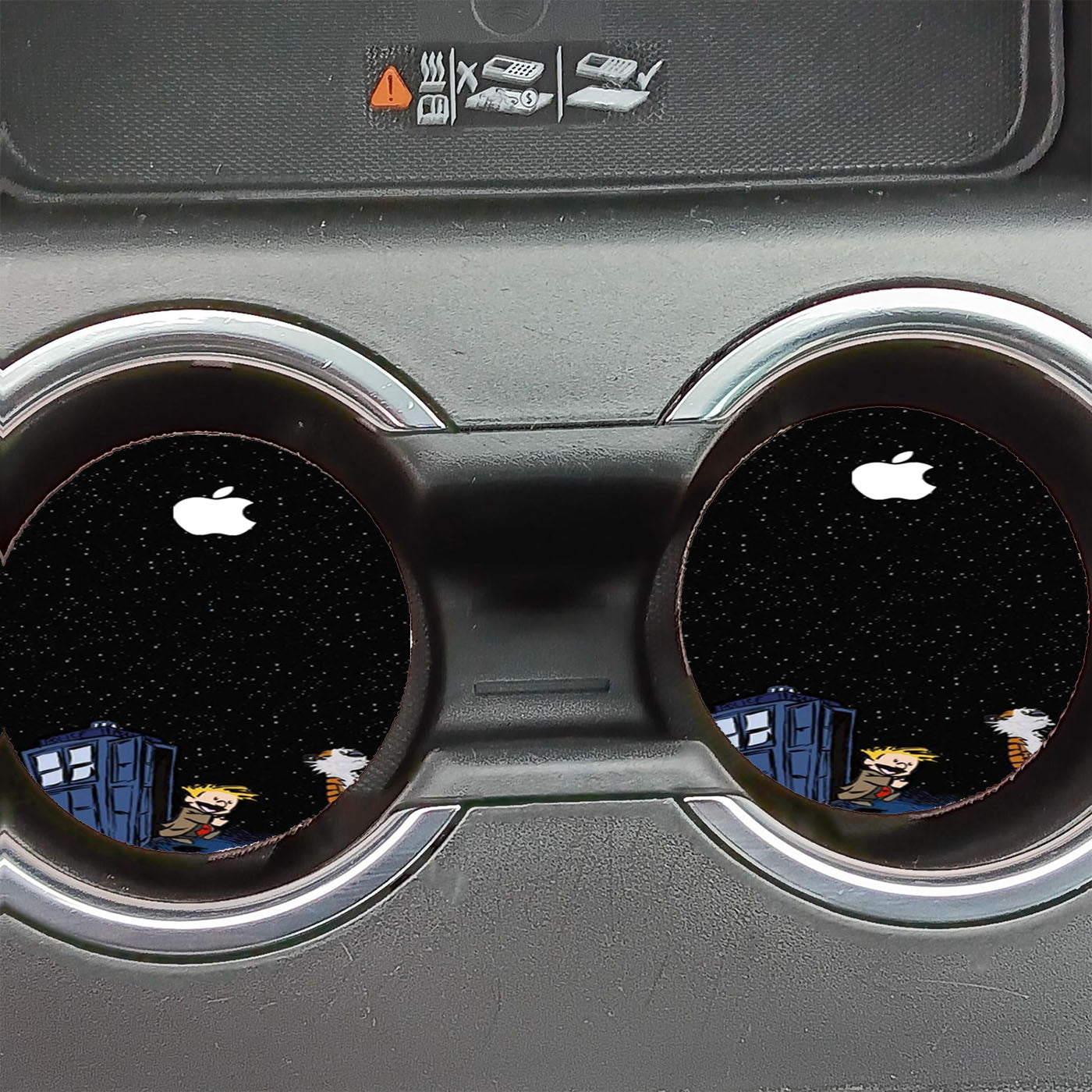 Calvin And Hobbes Tardis Car Coasters