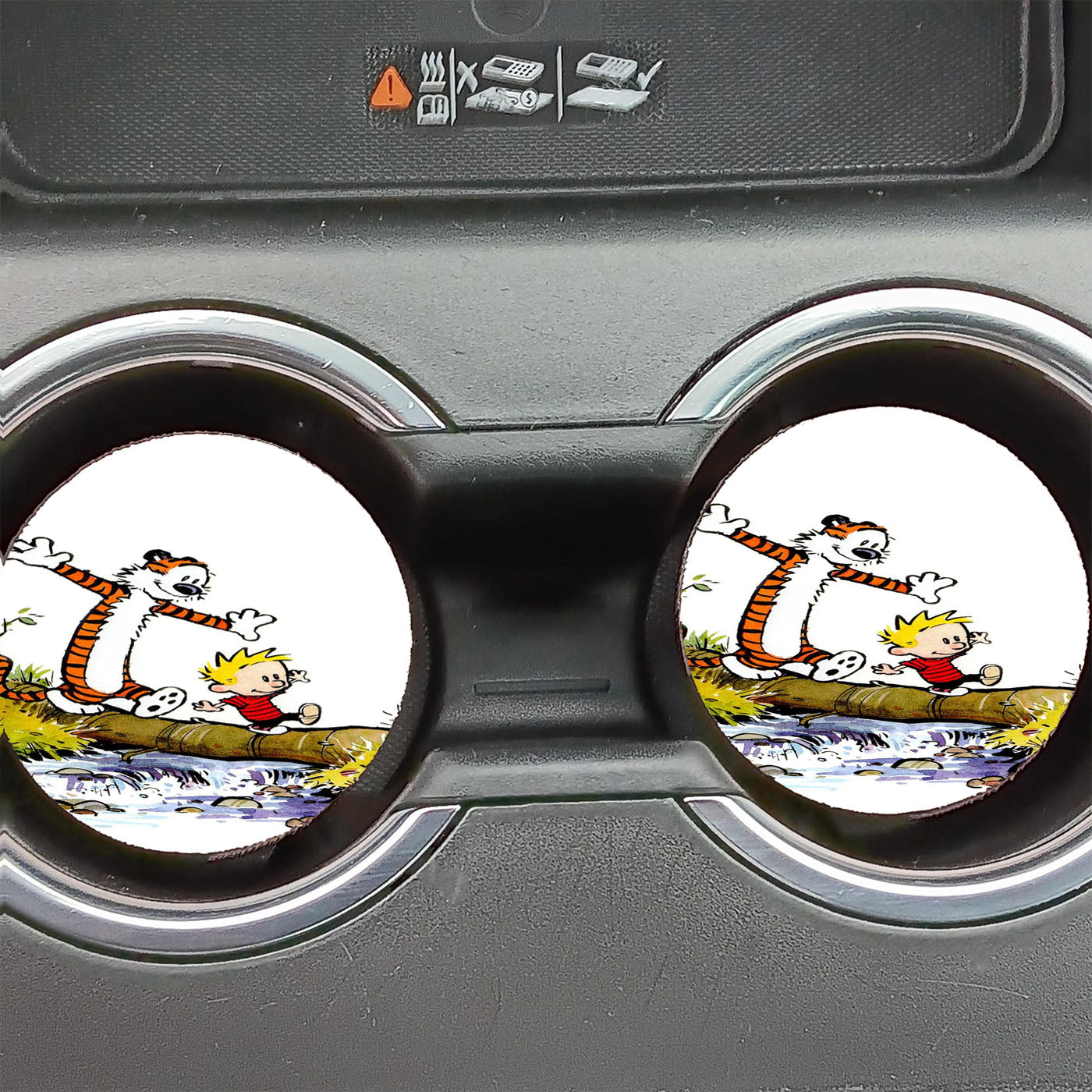 Calvin And Hobbes Walk Car Coasters
