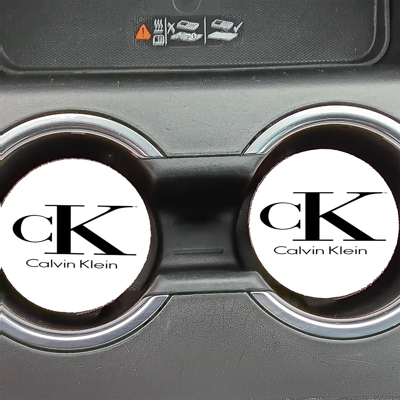 Calvin Klein White Car Coasters