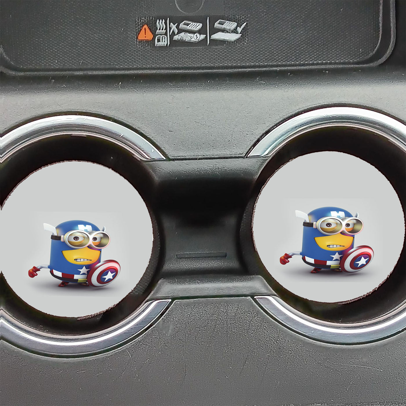 Captain America Minion Car Coasters