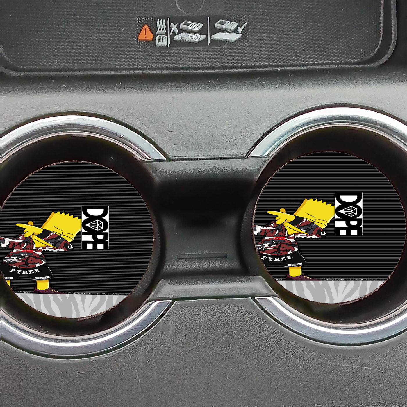 Cartoon And Dope The Simpsons 3 Car Coasters