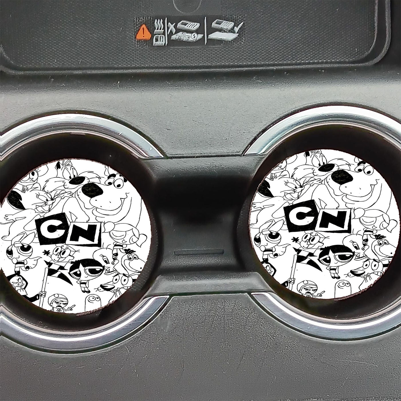 Cartoon Network Coloring Monster Sketch Car Coasters