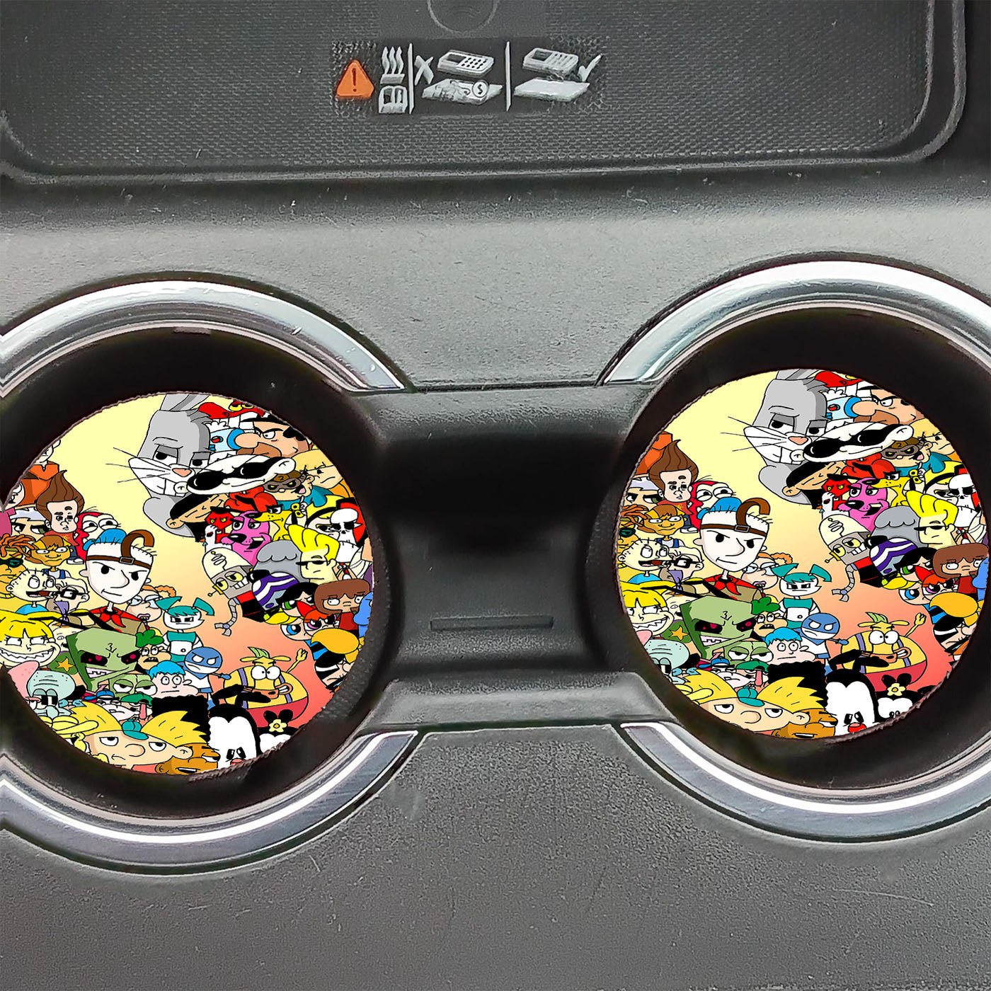 Cartoon Network X Nickelodeon Character Car Coasters