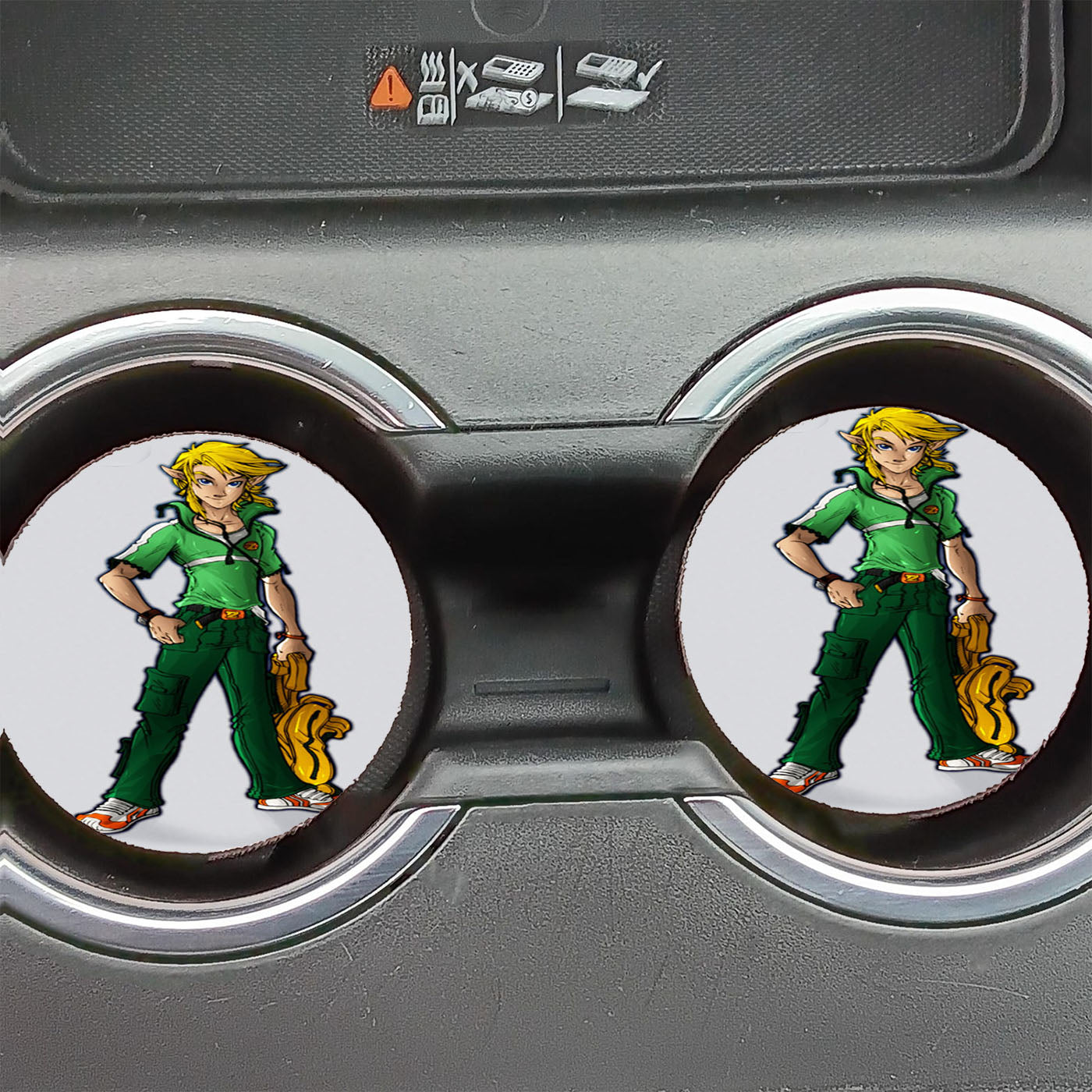 Casual Link Shirt Zelda Car Coasters