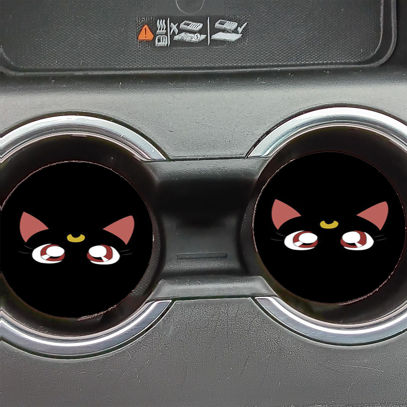 Cat Luna Sailor Moon Car Coasters