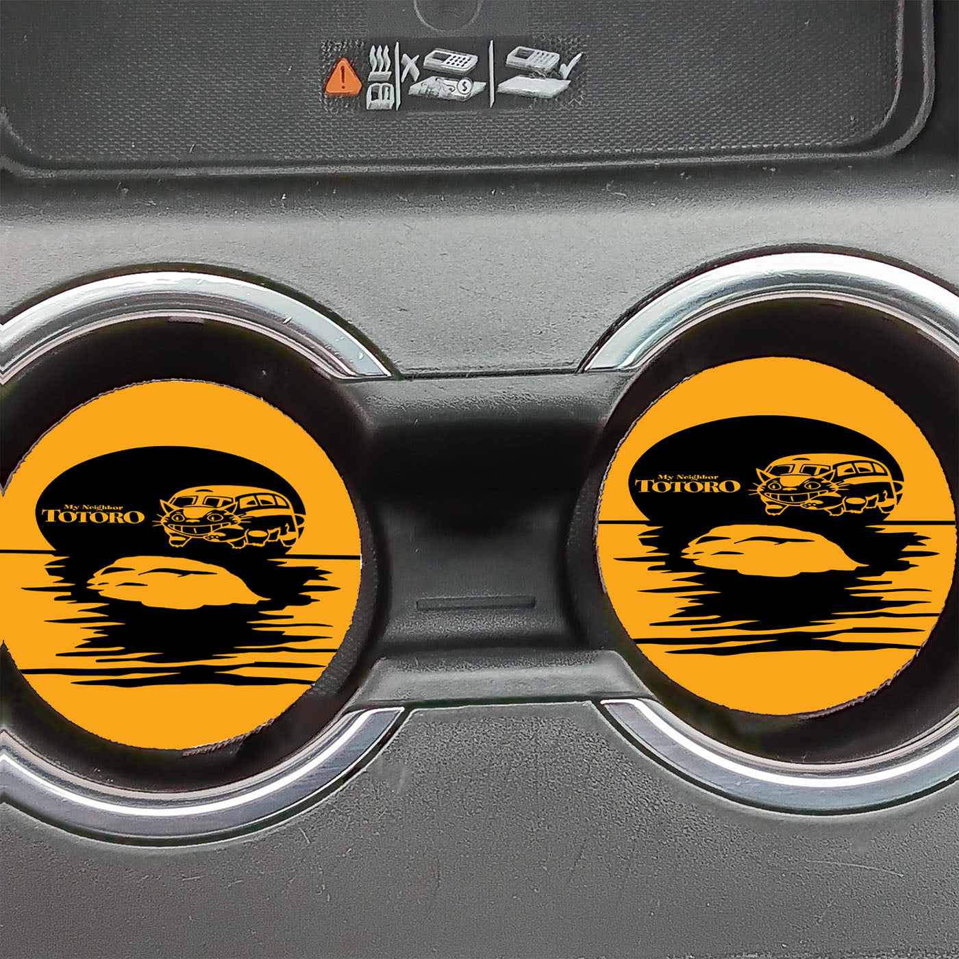 Catbus My Neighbor Totoro Silhouette Car Coasters