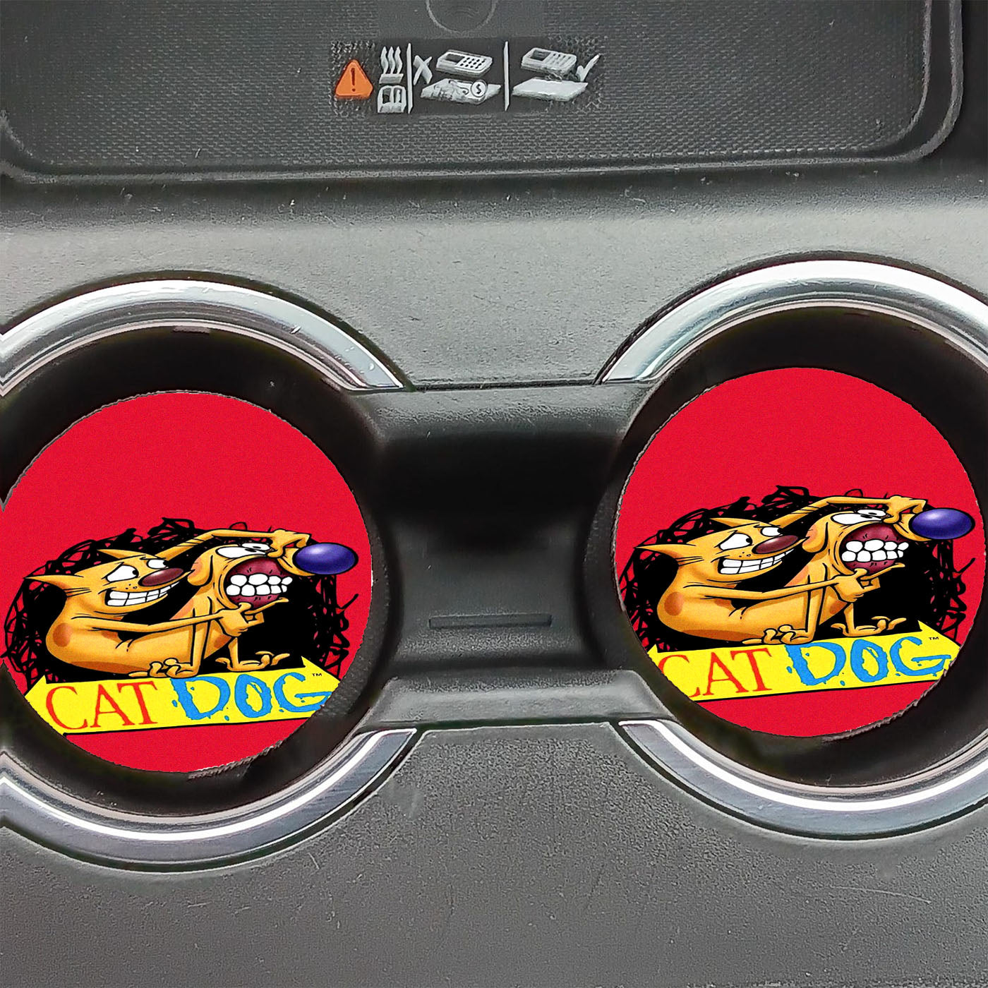 Catdog 3 Poster Movie Pink Car Coasters