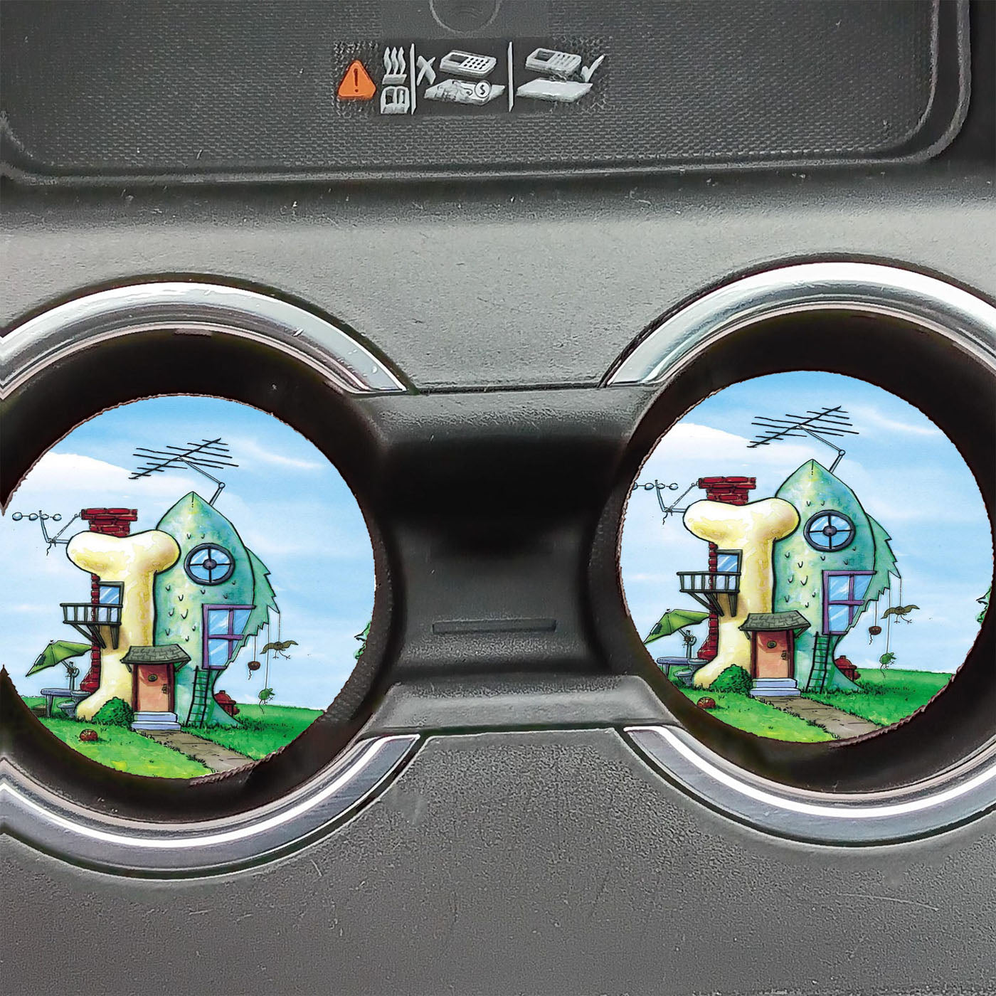 Catdog House Nickelodeon Car Coasters