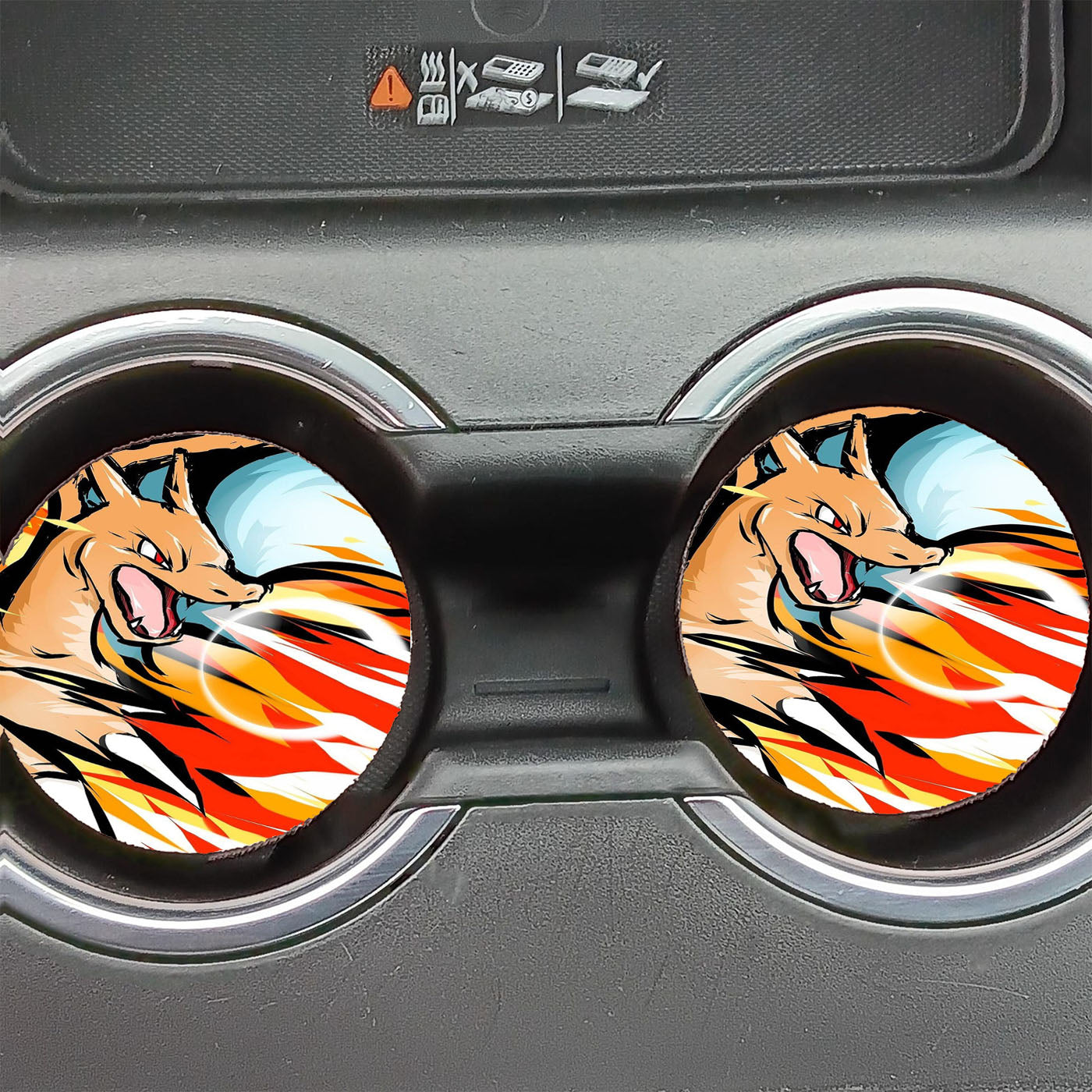 Charizard Pokemon Flame Car Coasters