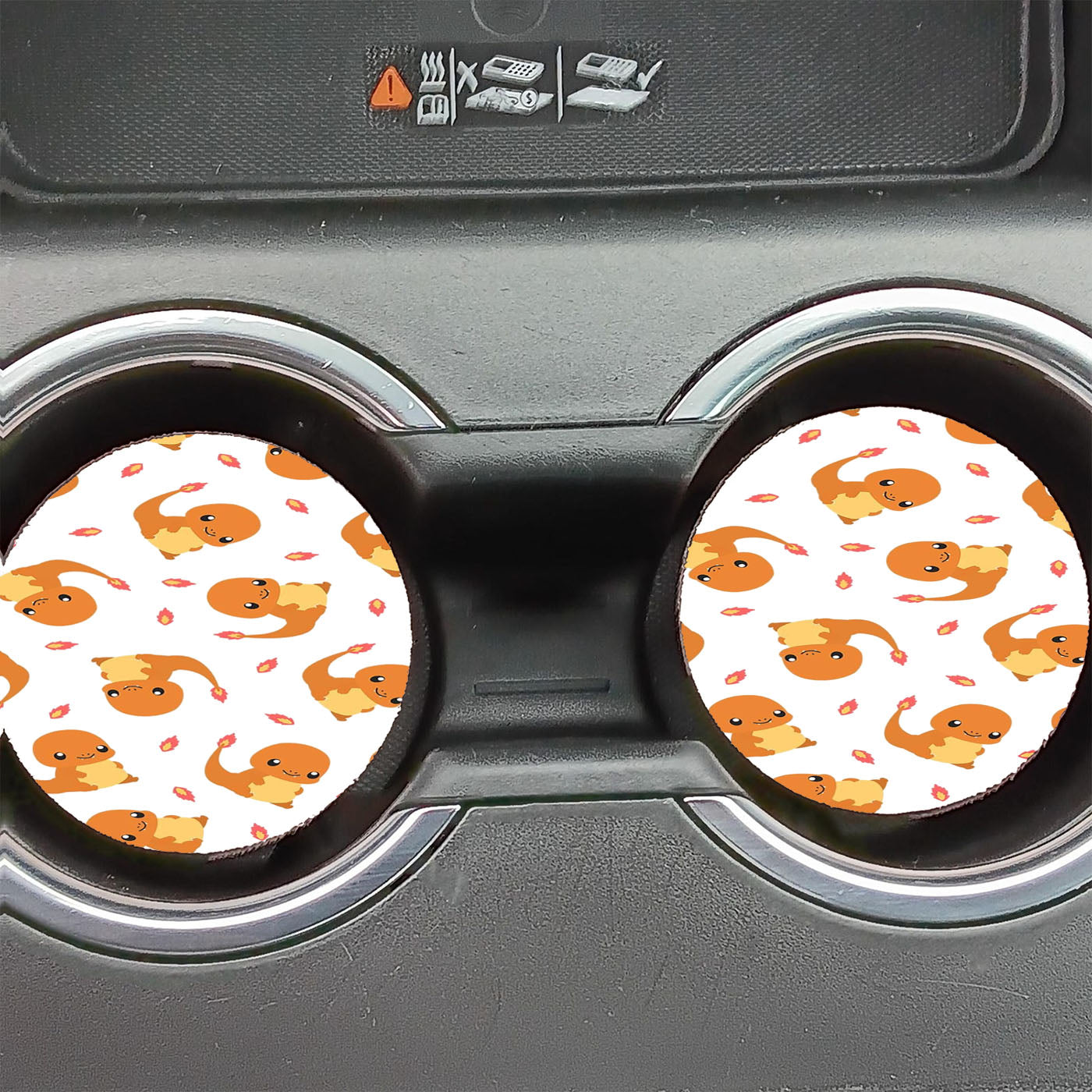 Charmander Cute Pokemon Pattern Car Coasters