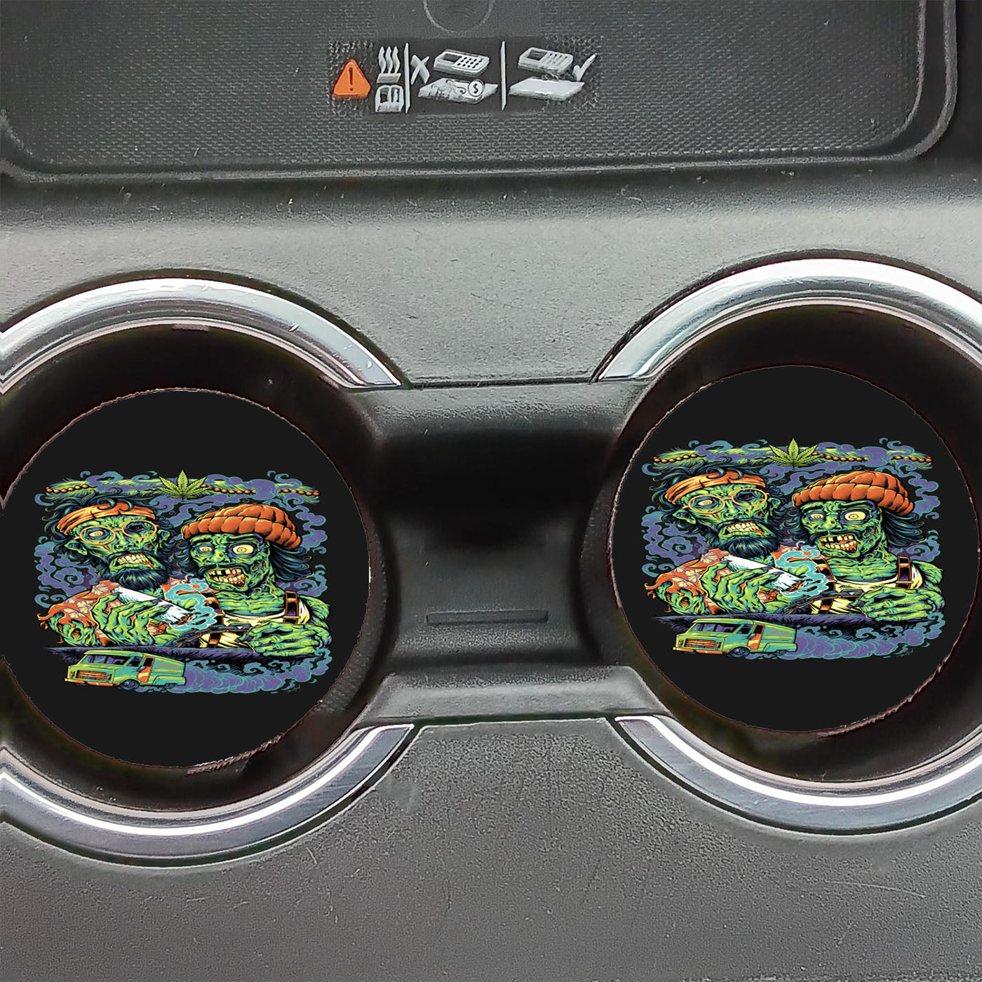 Cheech And Chong Monster Cannabis Car Coasters