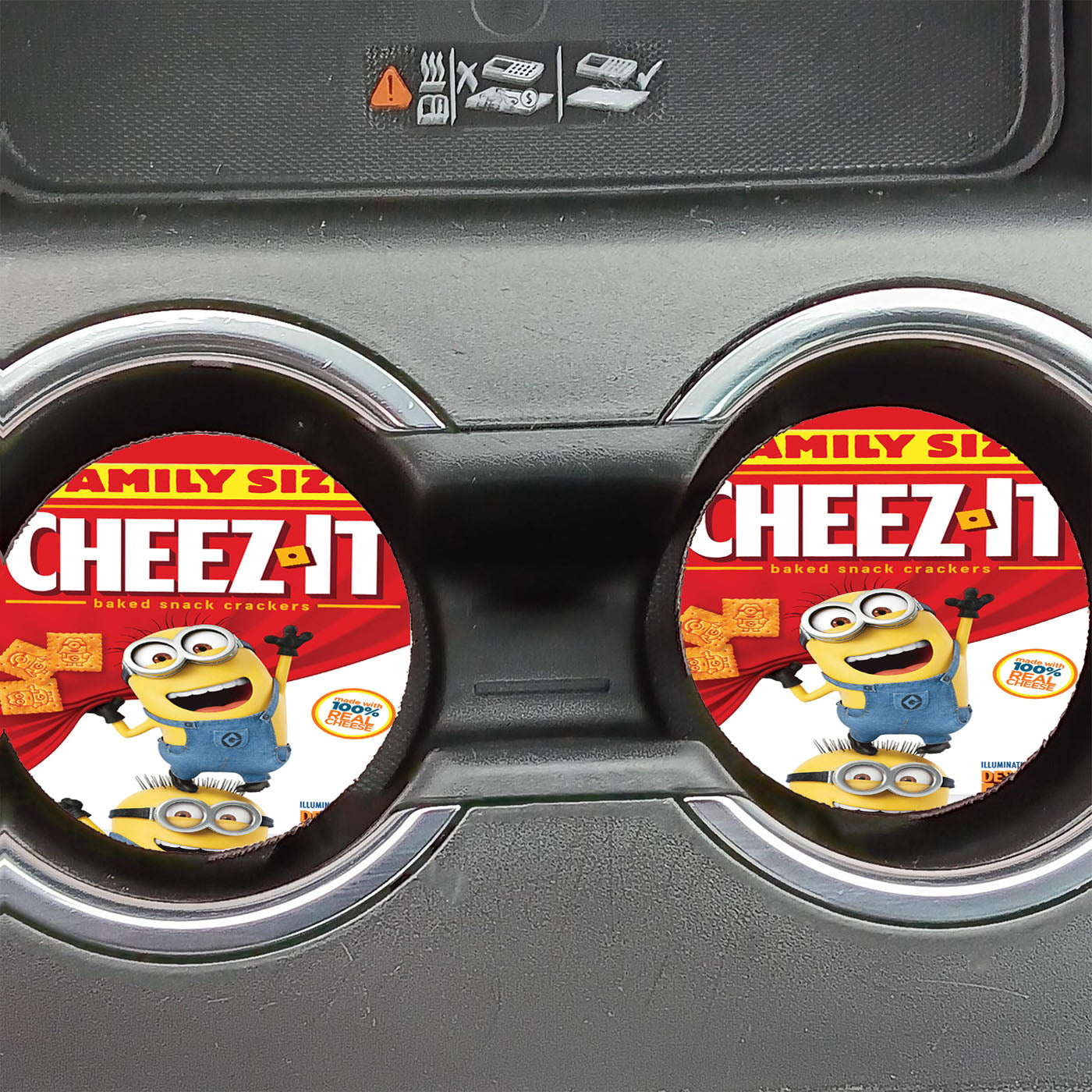 Cheez-It Baked Despicable Me 3 Snack Crackers Family Car Coasters