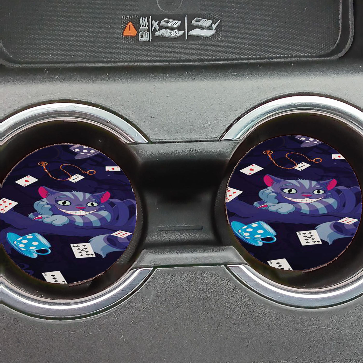 Cheshire Cat Cards Car Coasters