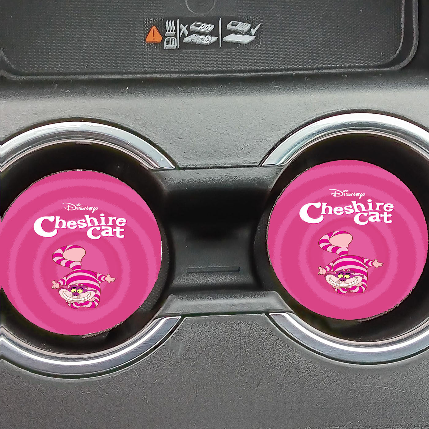 Chesire Cat Disney Wallpaper Car Coasters
