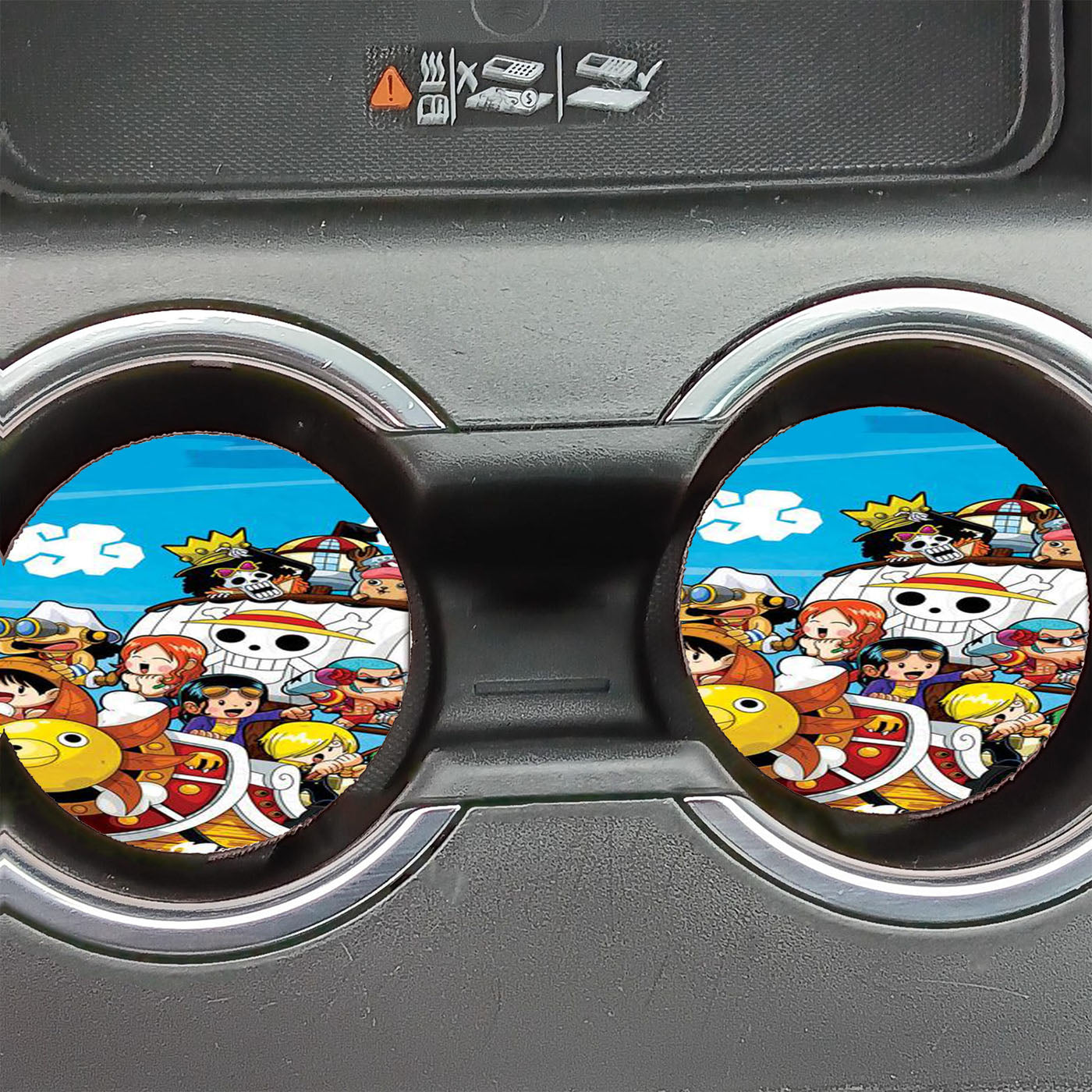 Chibi One Piece Car Coasters