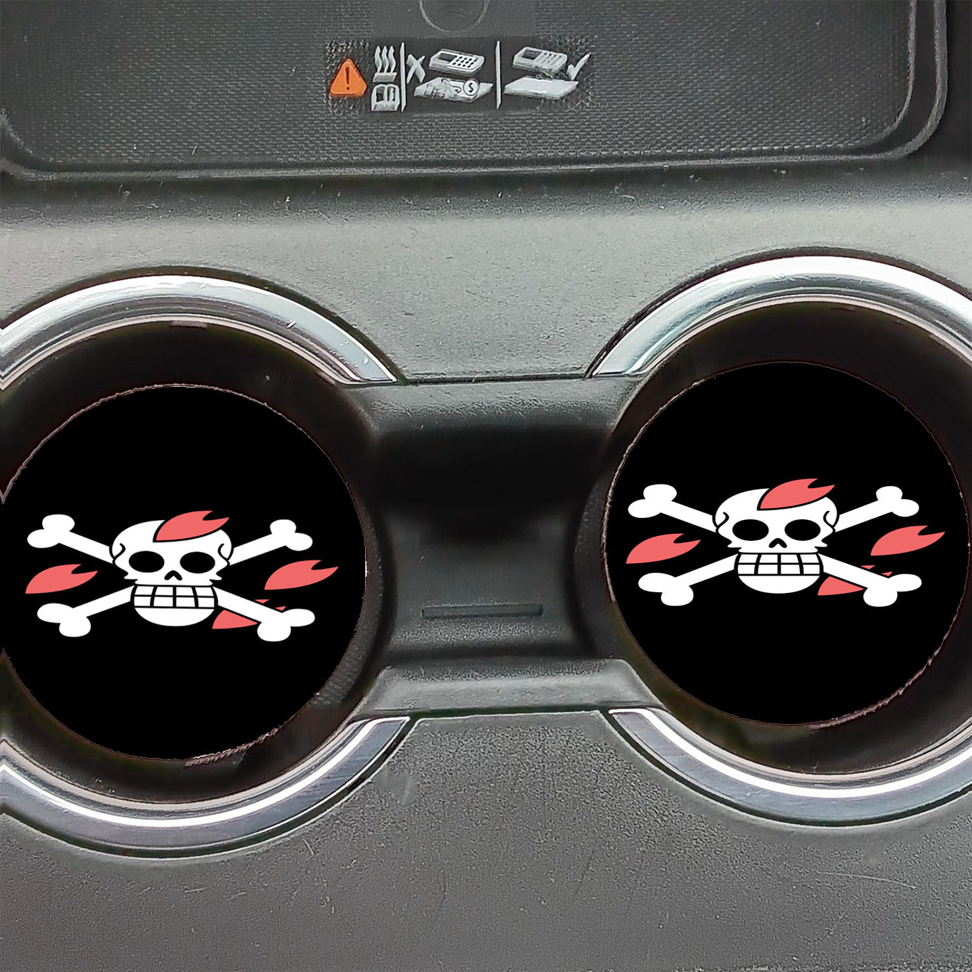 Chooper Onepiece Black Flag Car Coasters