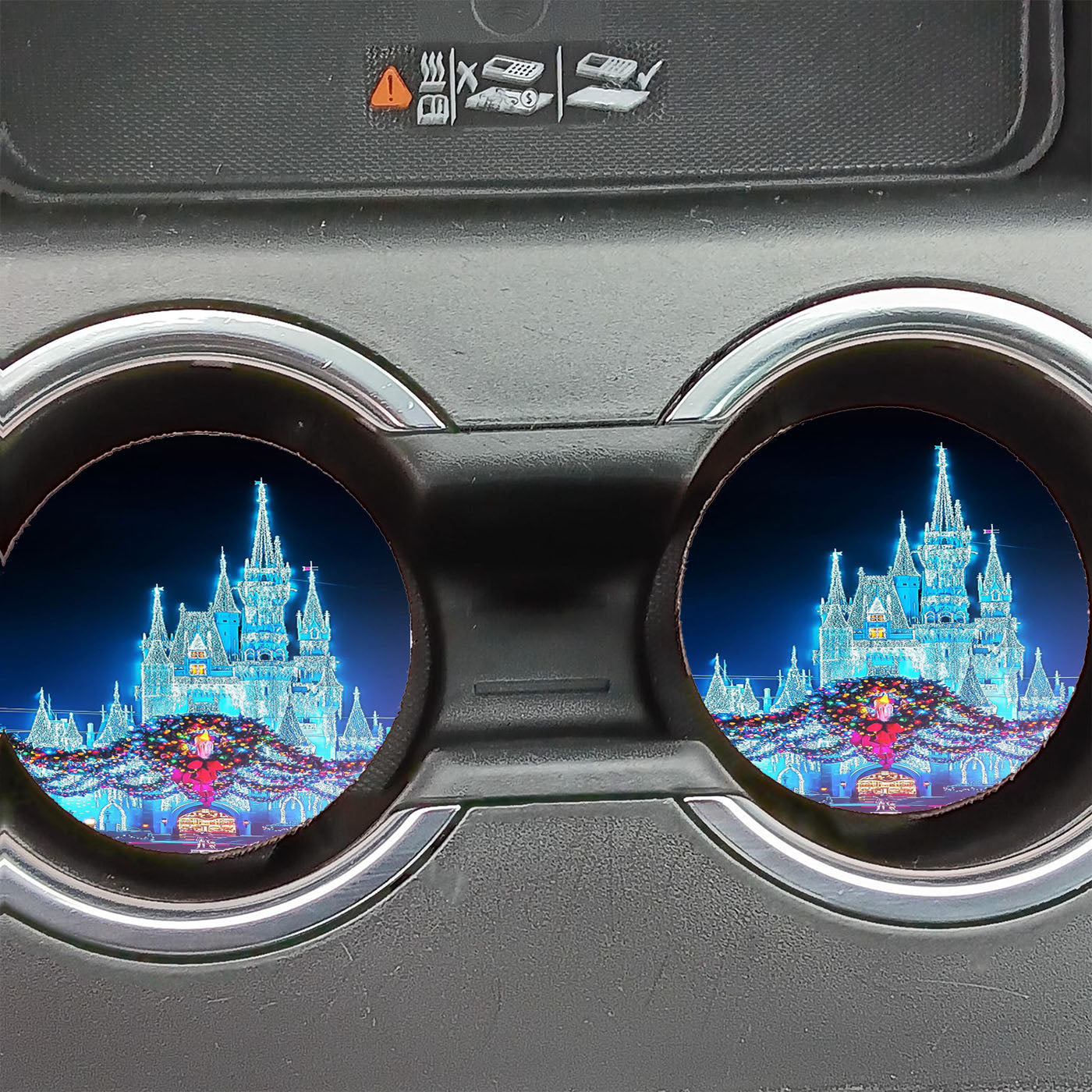 Christmas Disney Castle Car Coasters