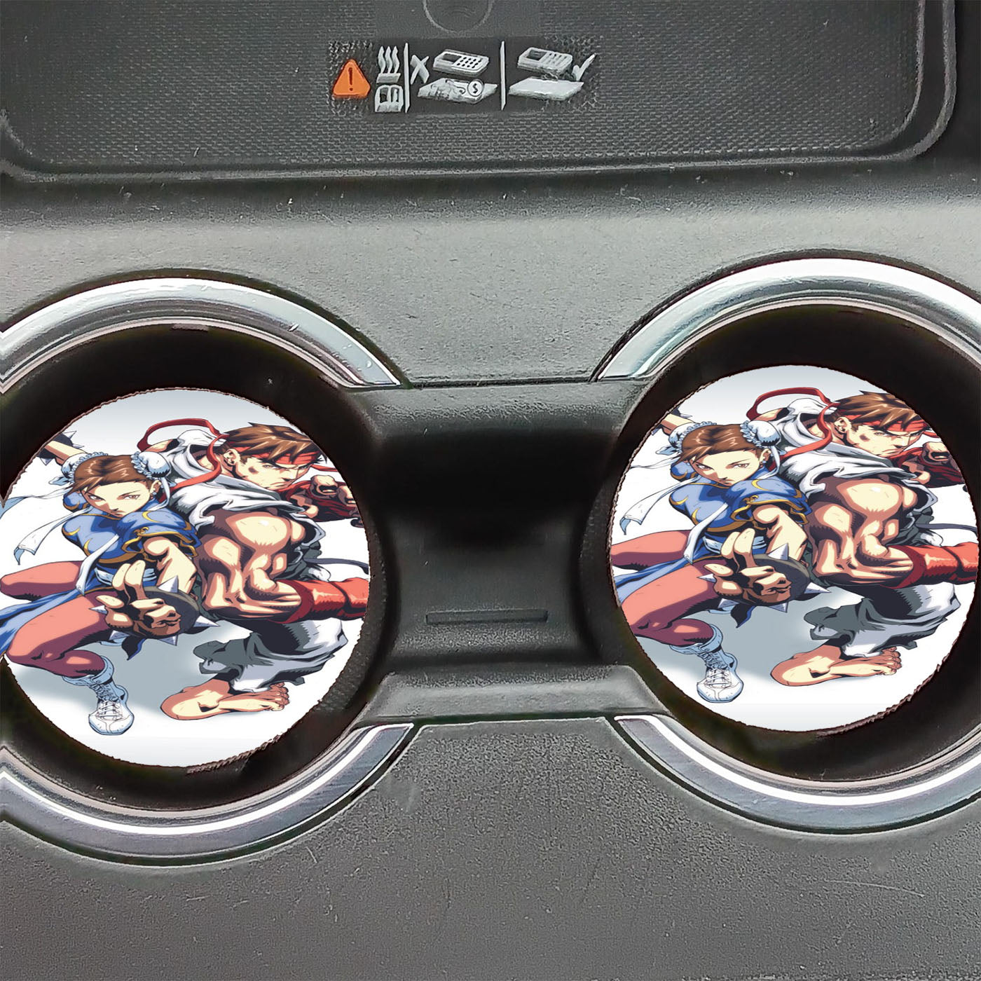 Chun Li And Ryu Street Fighter Car Coasters
