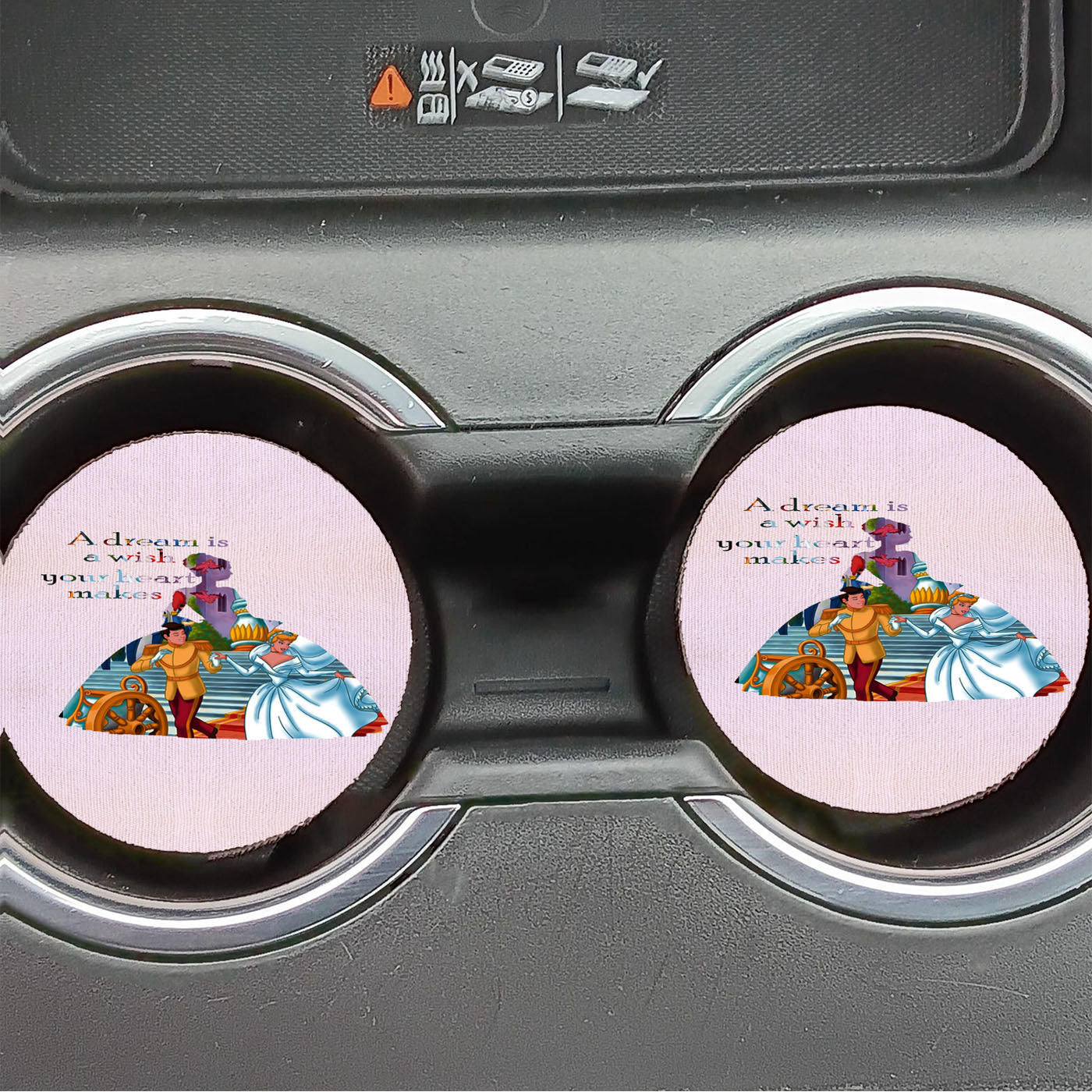 Cinderella Quote Disney Car Coasters