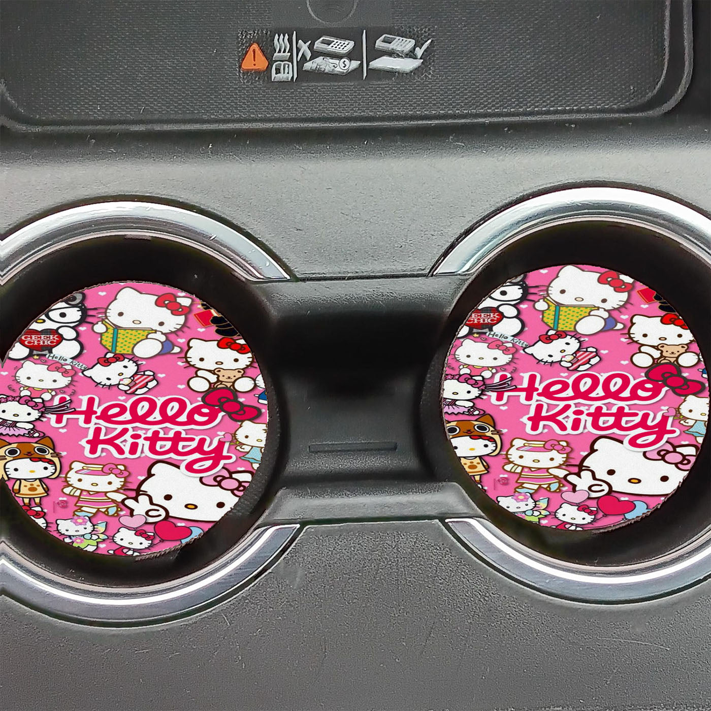 Collage Hello Kitty Characters Car Coasters