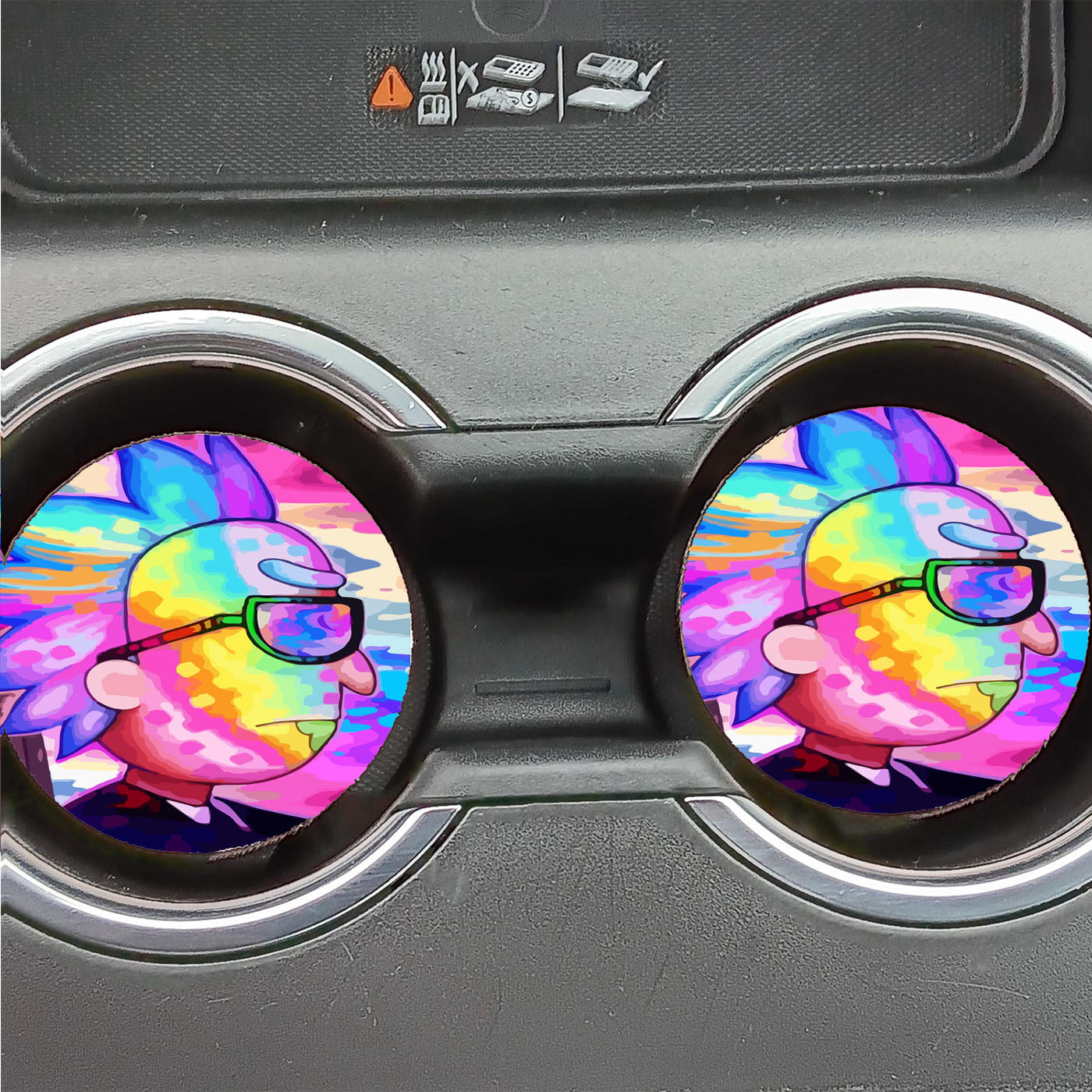 Colorful Art Rick And Morty Car Coasters