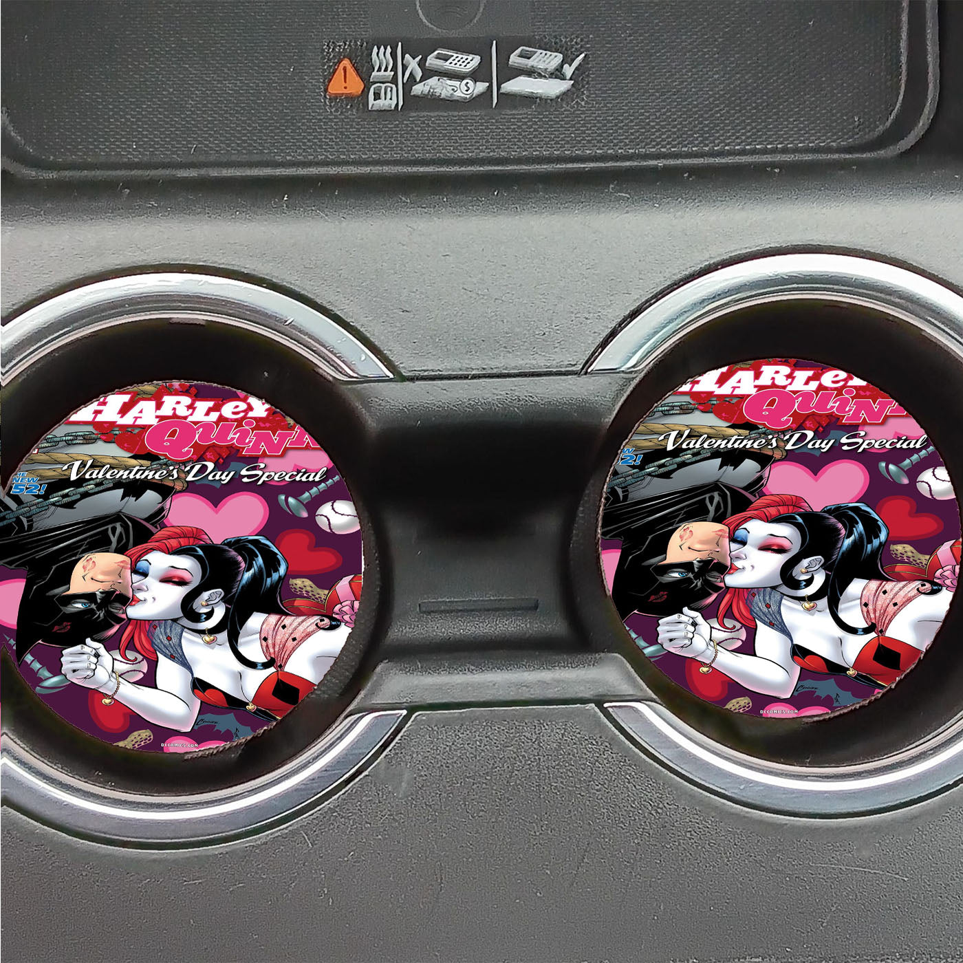 Comic Harley Quinn Valentine Days Special Car Coasters