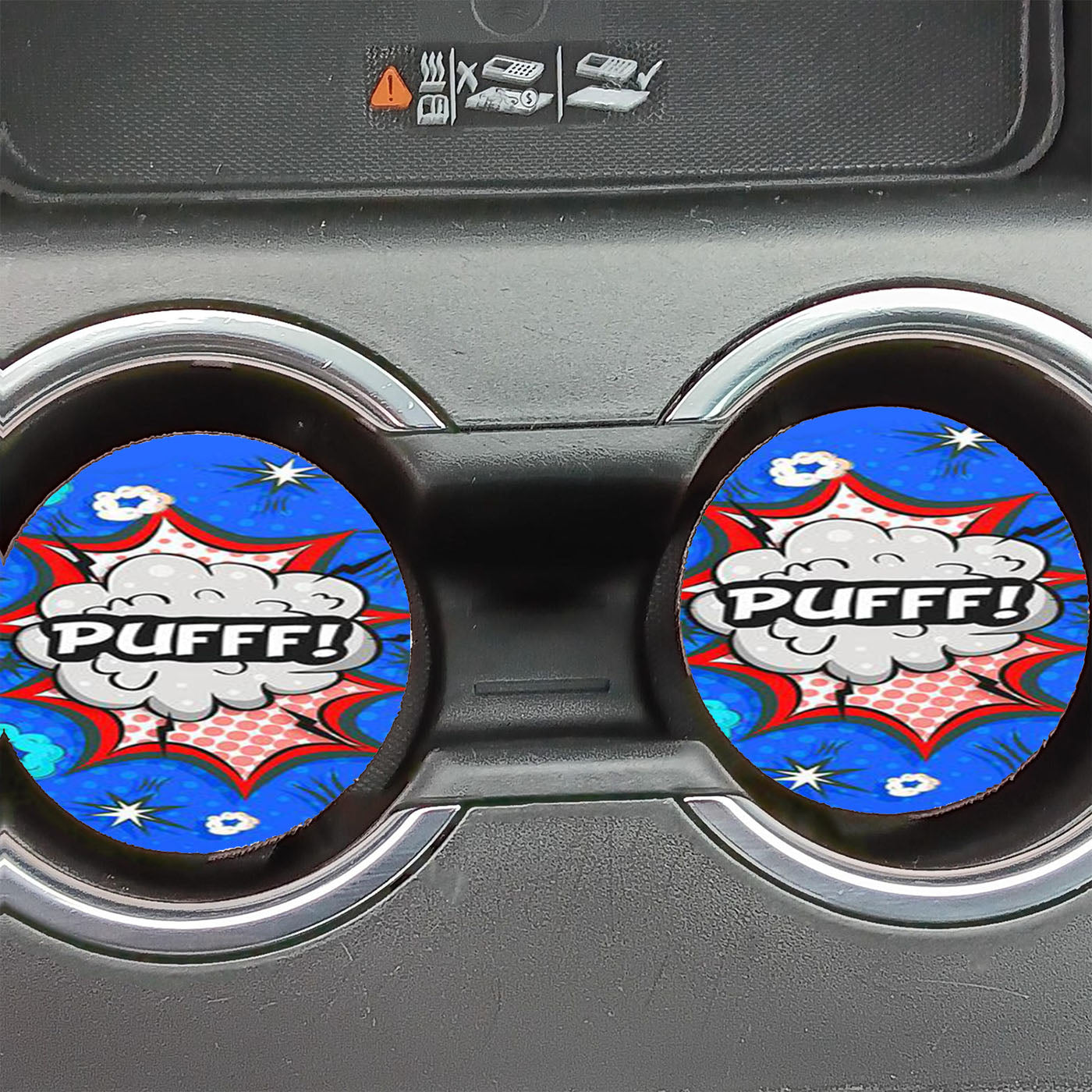 Comic Puff Car Coasters