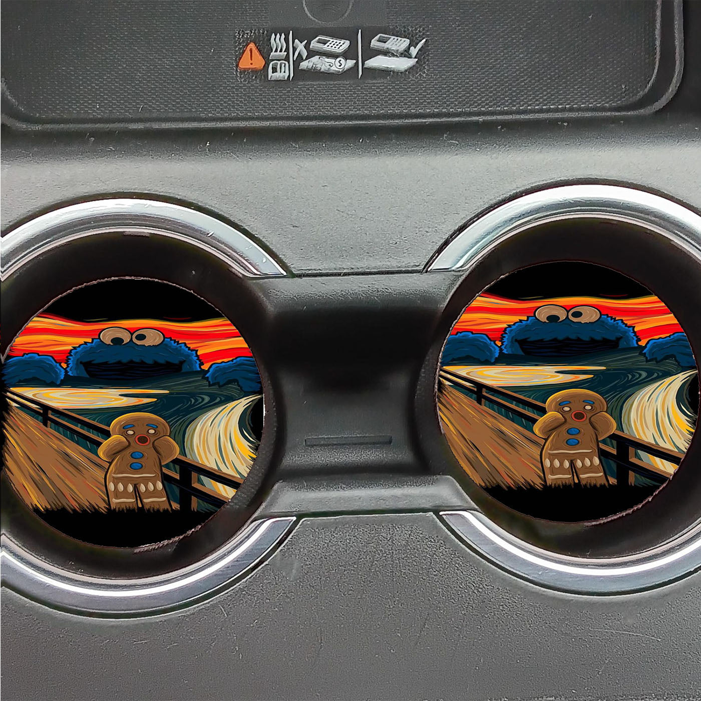 Cookies And Sesame Street Puppet Car Coasters