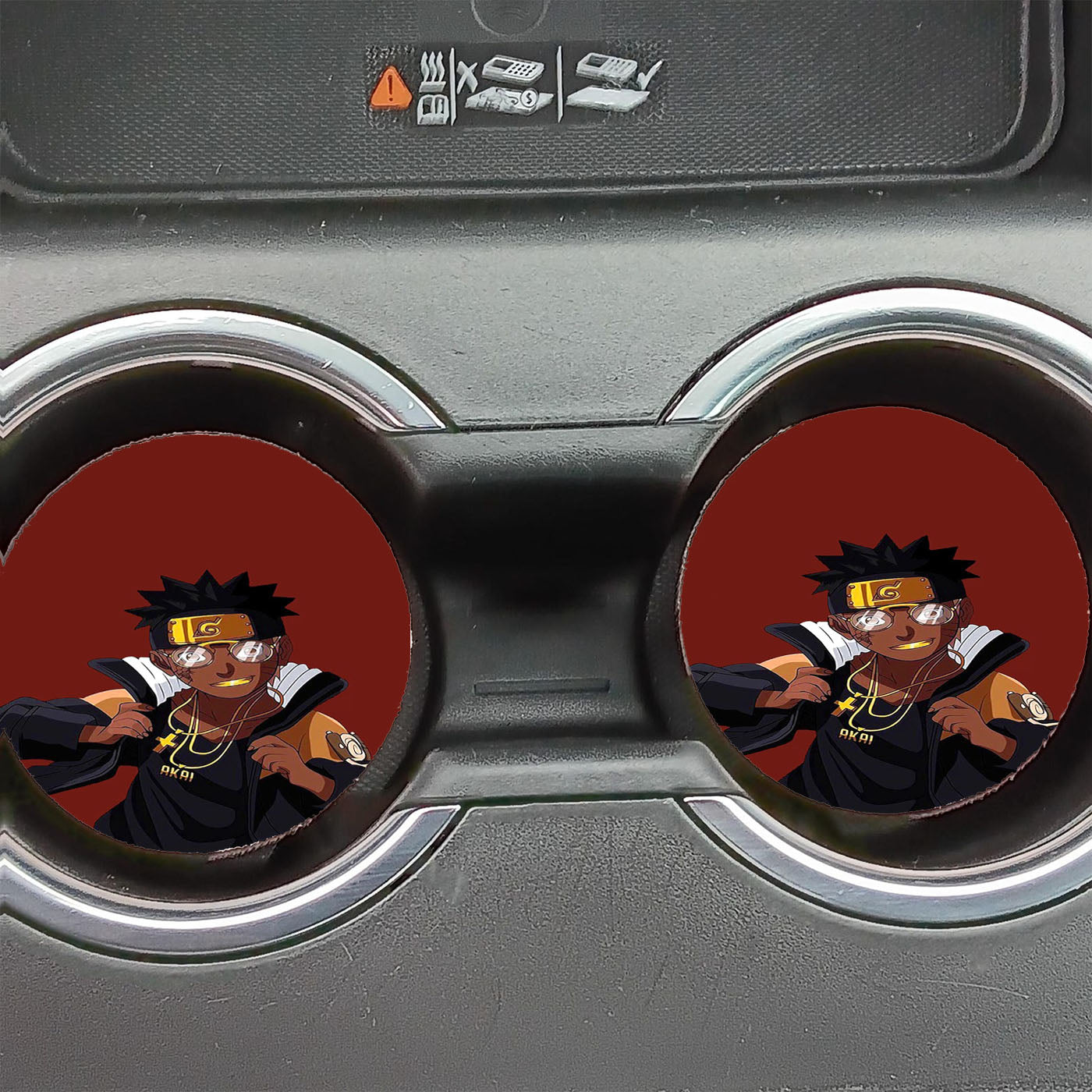 Cool Dark Naruto Akai Supreme Car Coasters