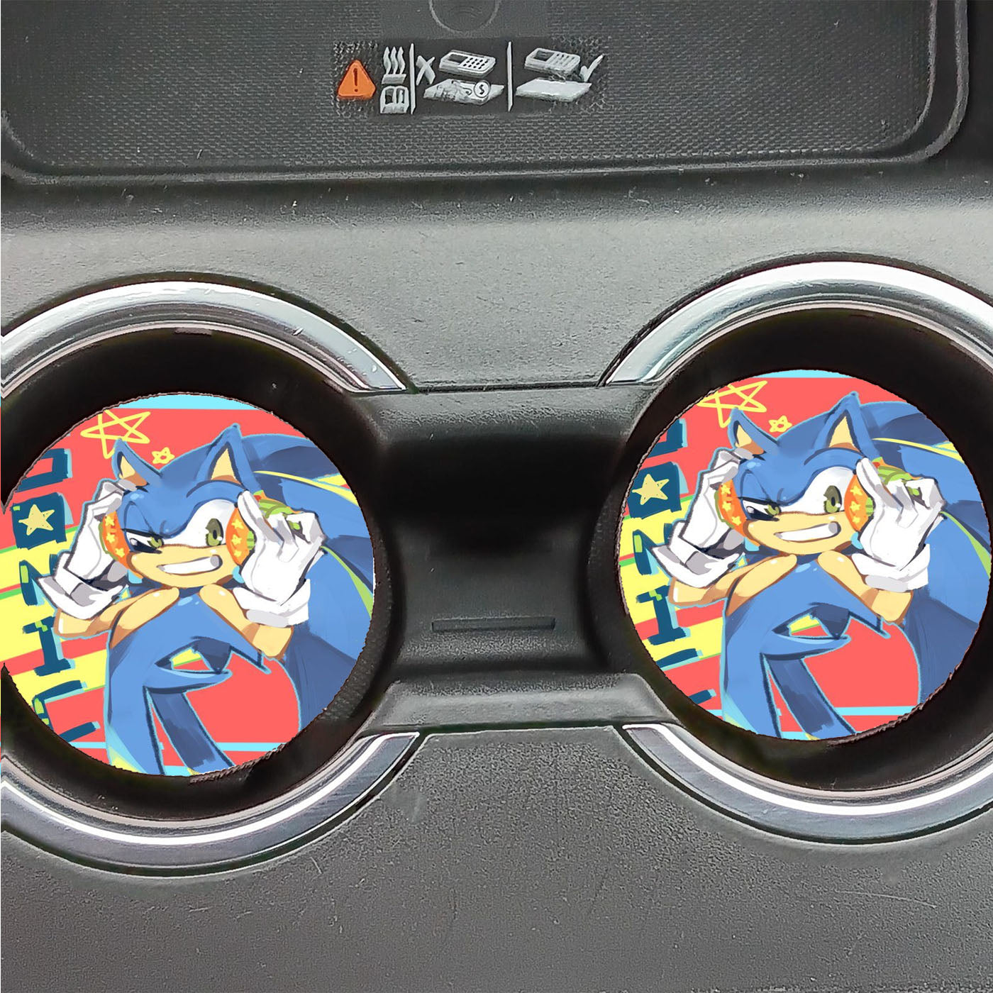 Cool Sonic Art Car Coasters