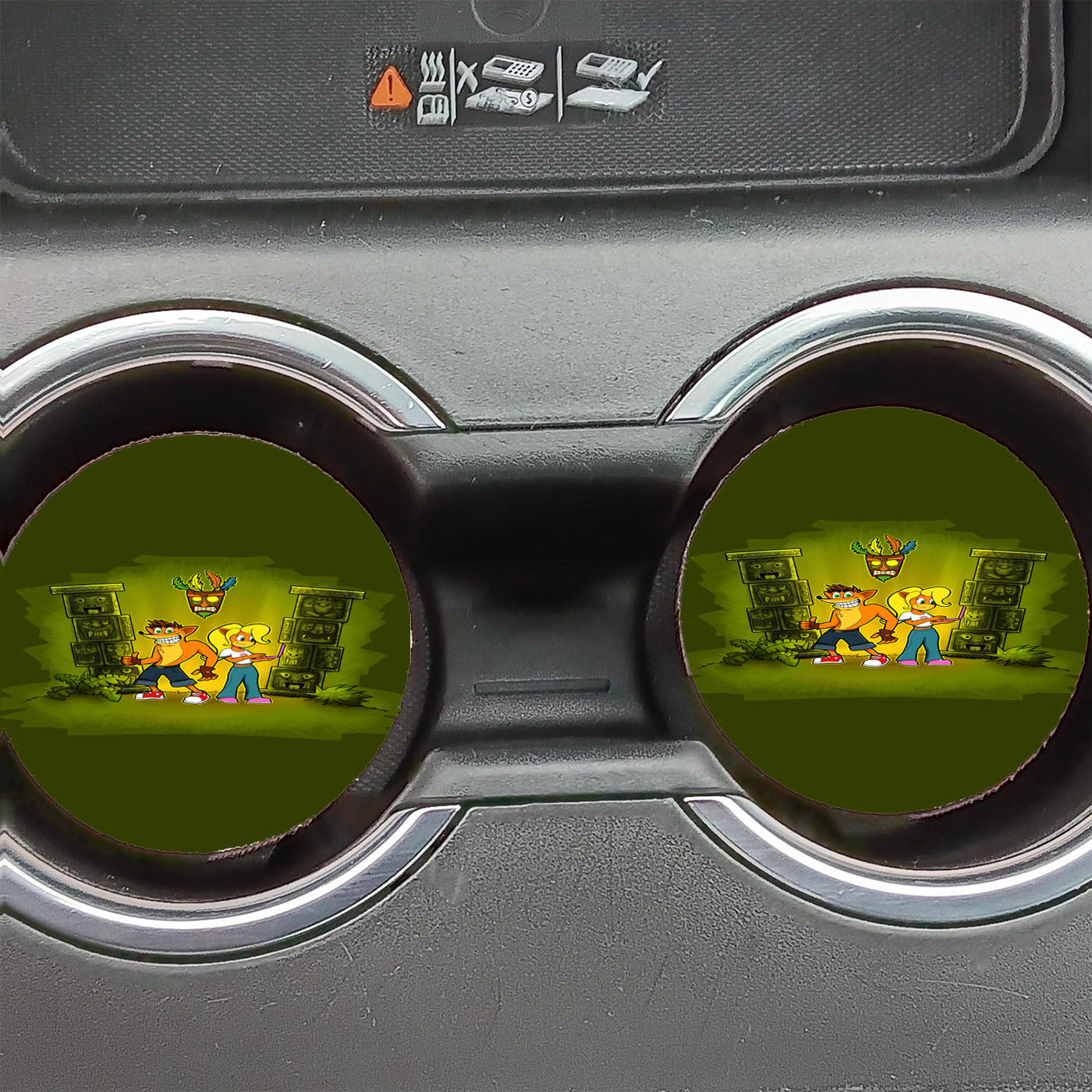 Crash Bandicoot Astec Adventure Car Coasters