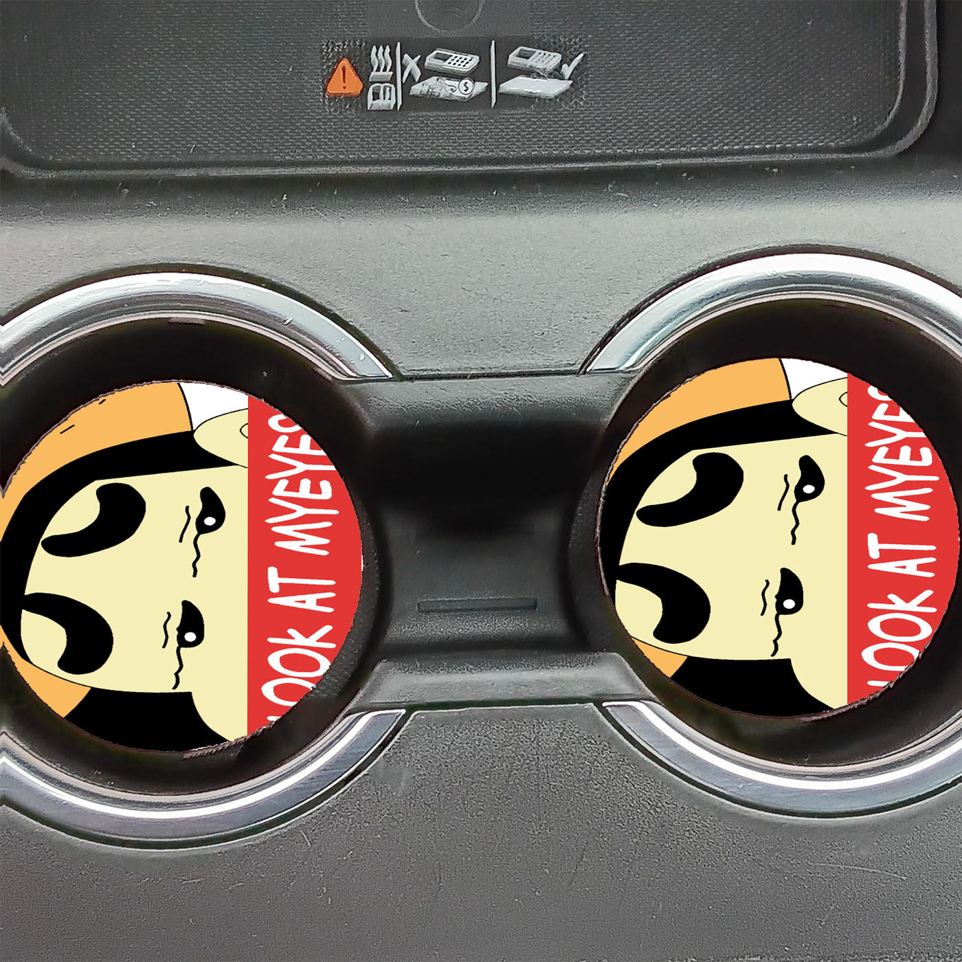 Crayon Shin Chan Cartoon Look At My Eyes Car Coasters