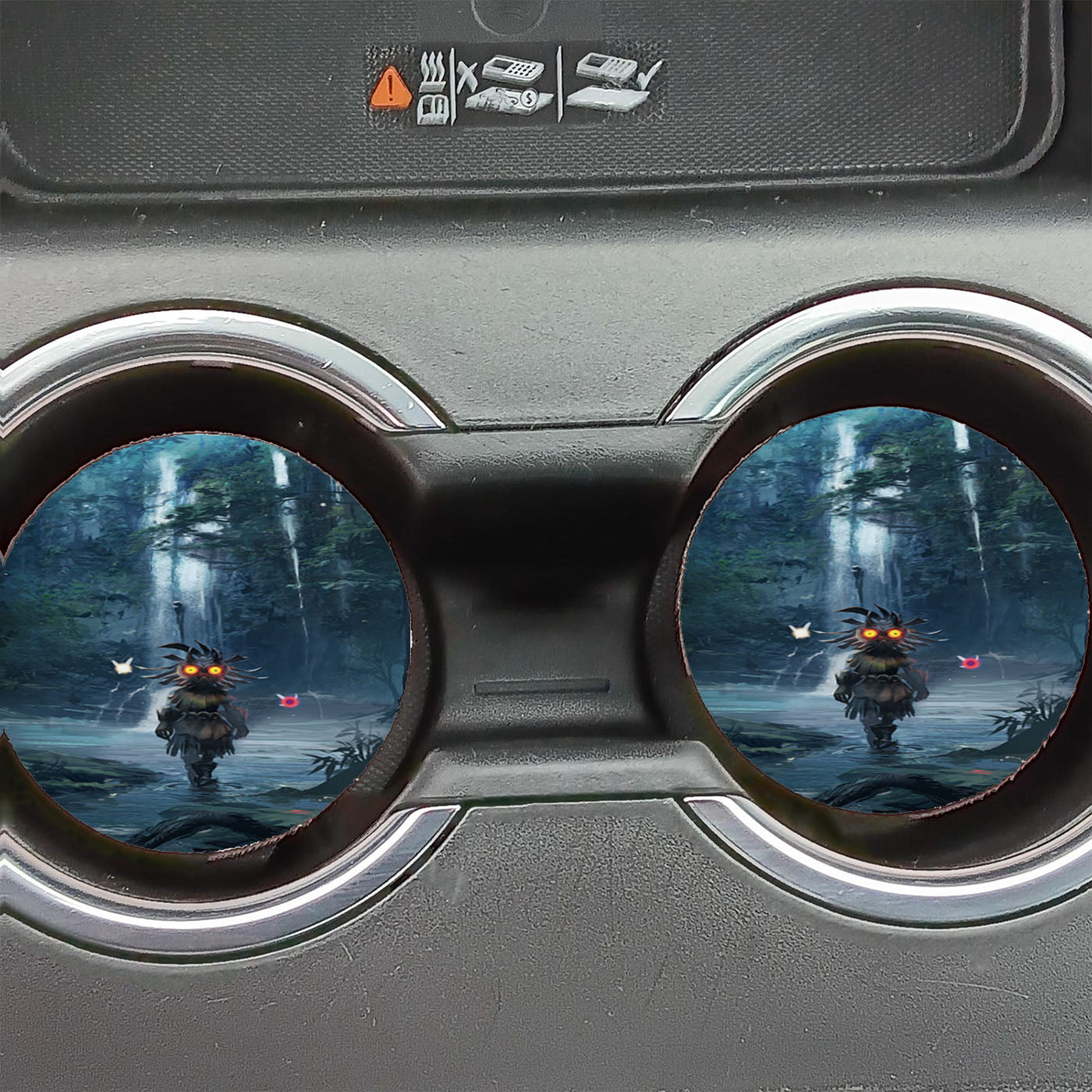 Creepy Legend Of Zelda Majora Mask Wallpaper Car Coasters