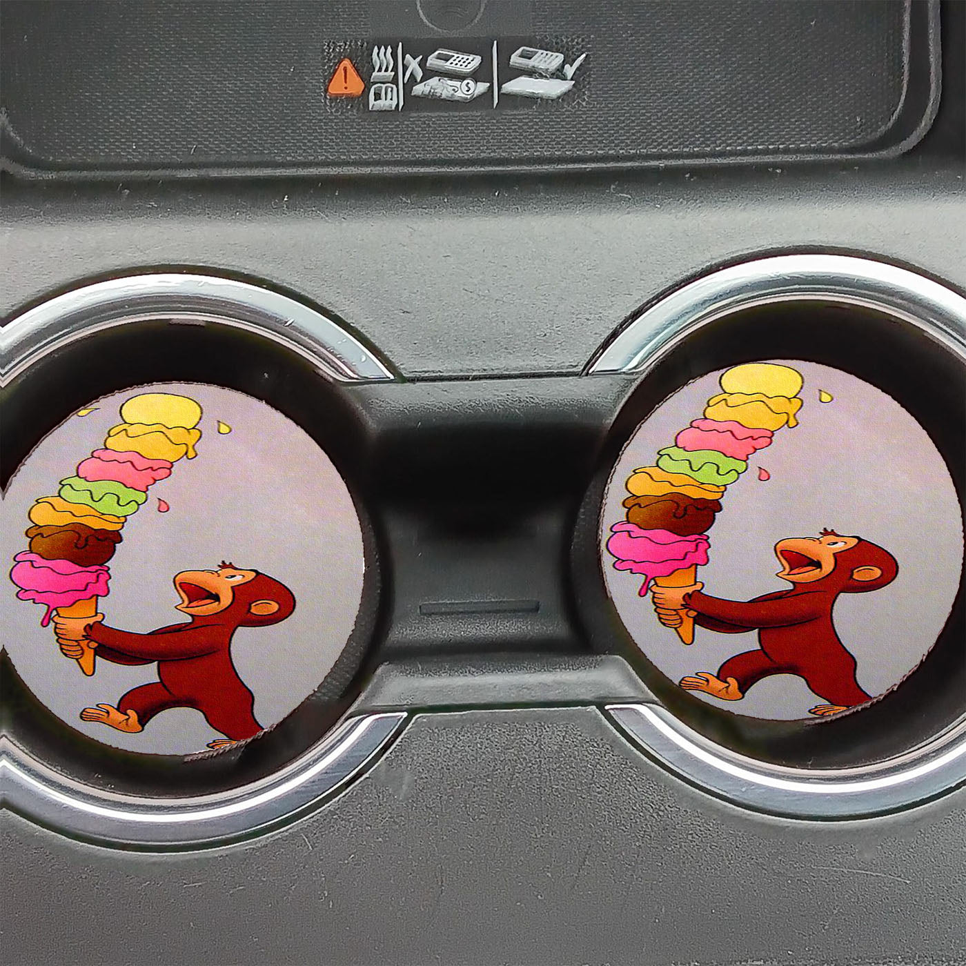 Curious George Ice Cream Car Coasters