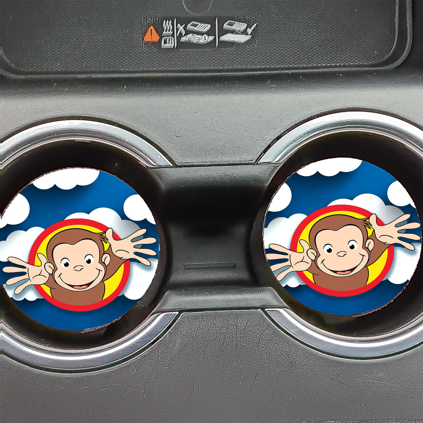 Curious George In The Clouds Car Coasters