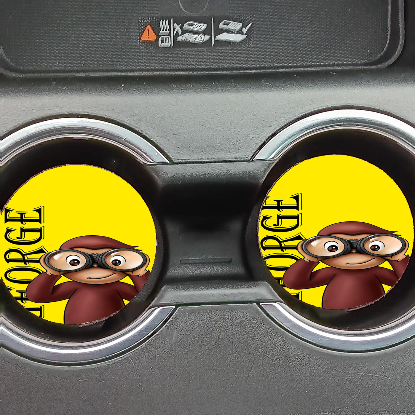 Curious George Telescope Car Coasters