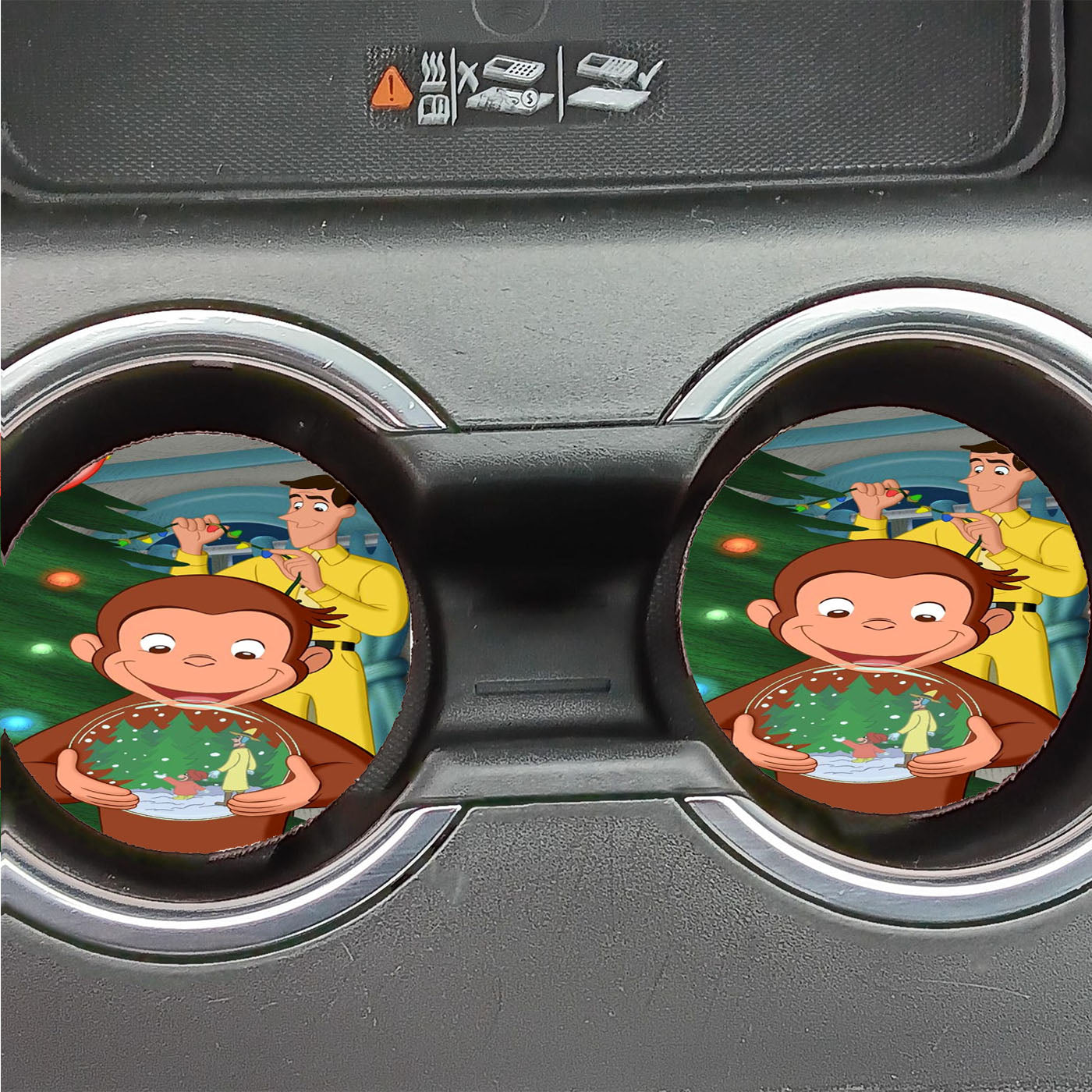 Curious George Xmas Car Coasters