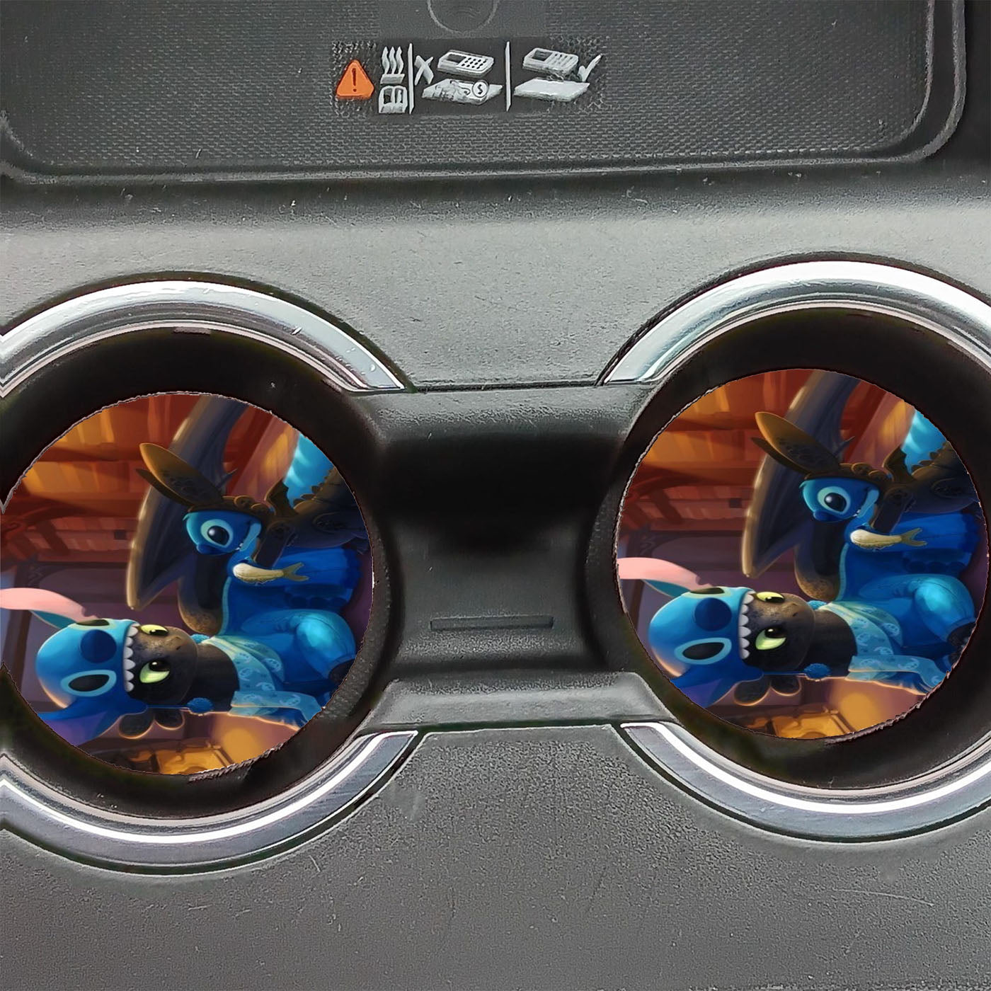 Custom Stitch And Night Fury Car Coasters
