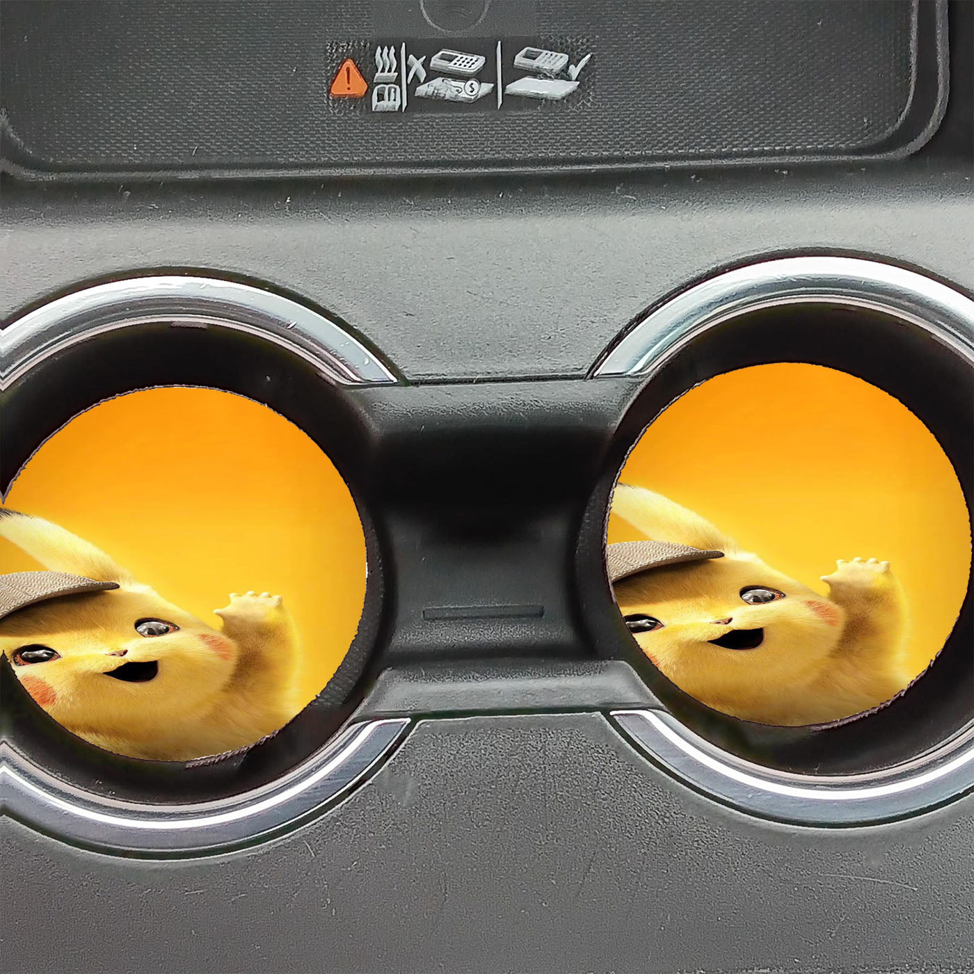 Cute Detective Pikachu Car Coasters