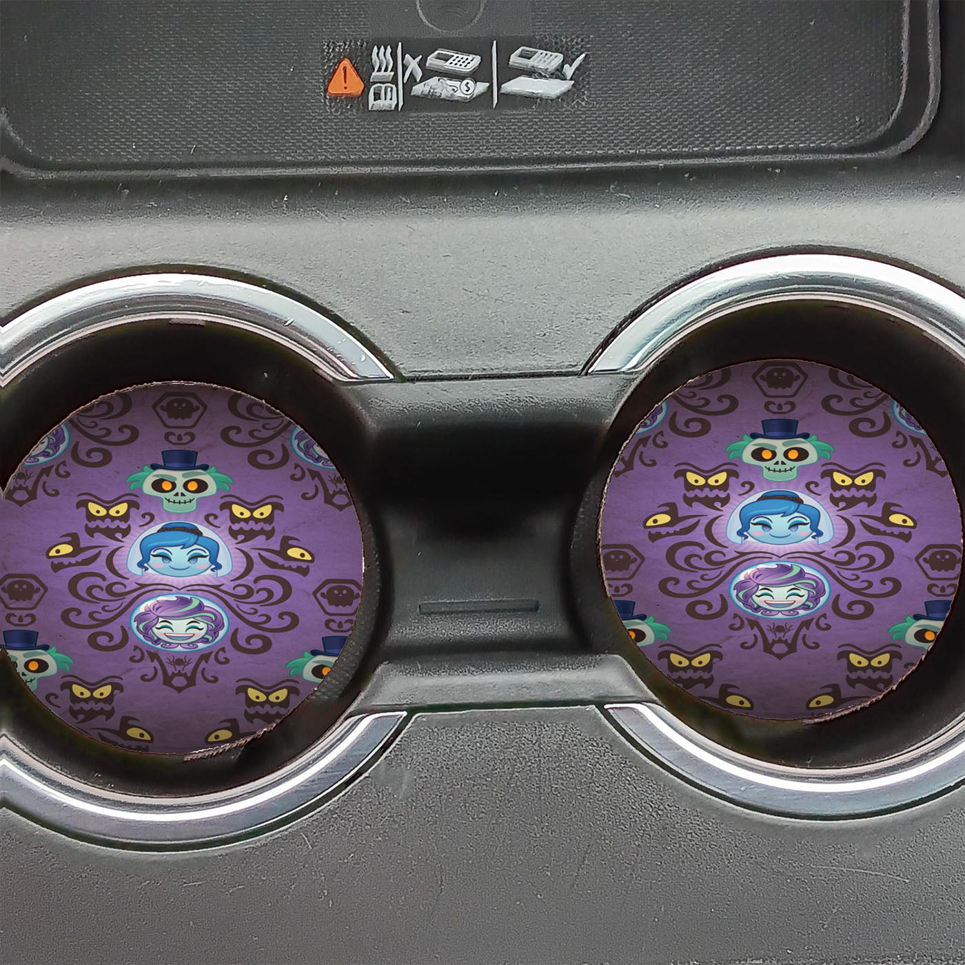 Cute Disney Haunted Mansion Wallpaper Car Coasters