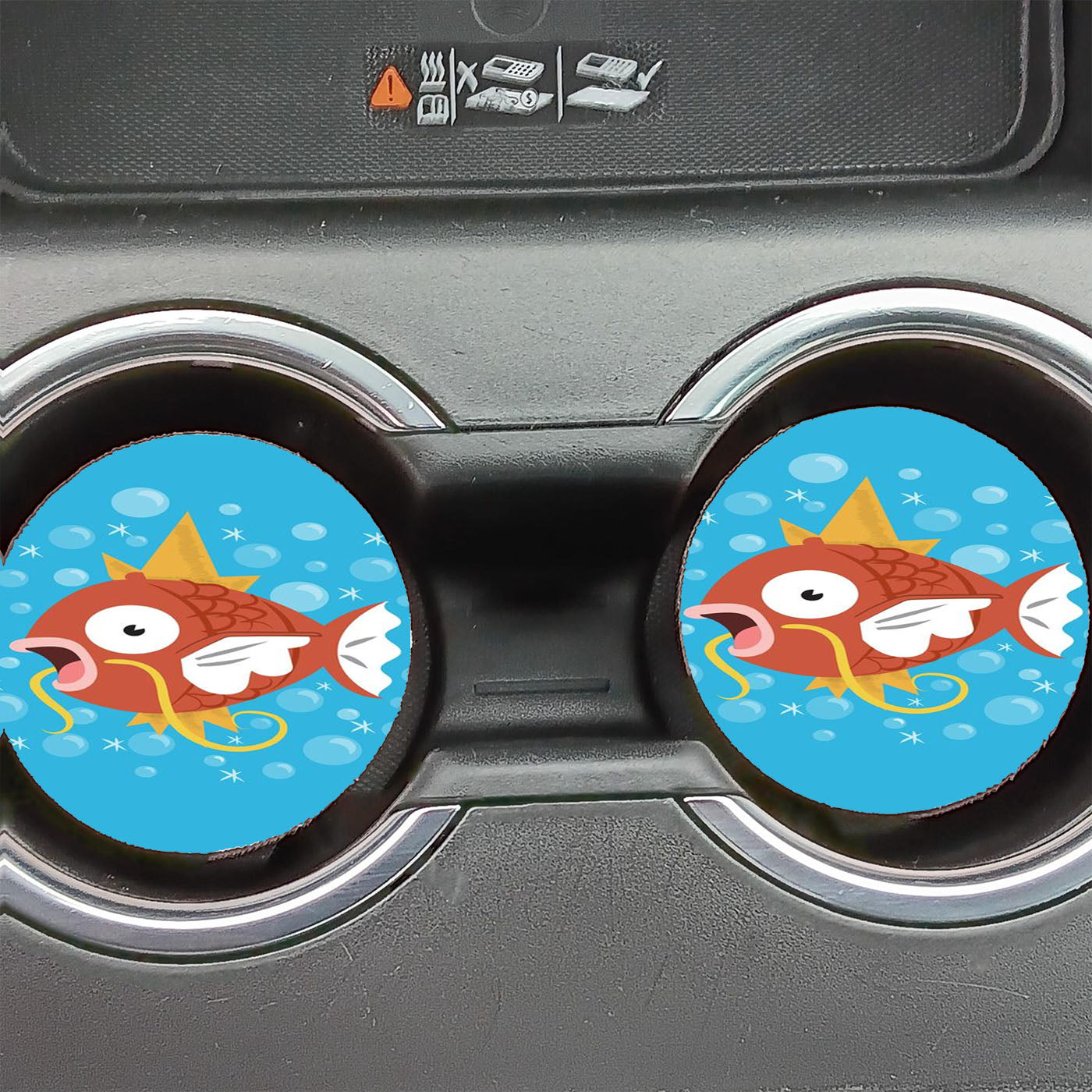 Cute Fish Pokemon Magikarp Car Coasters